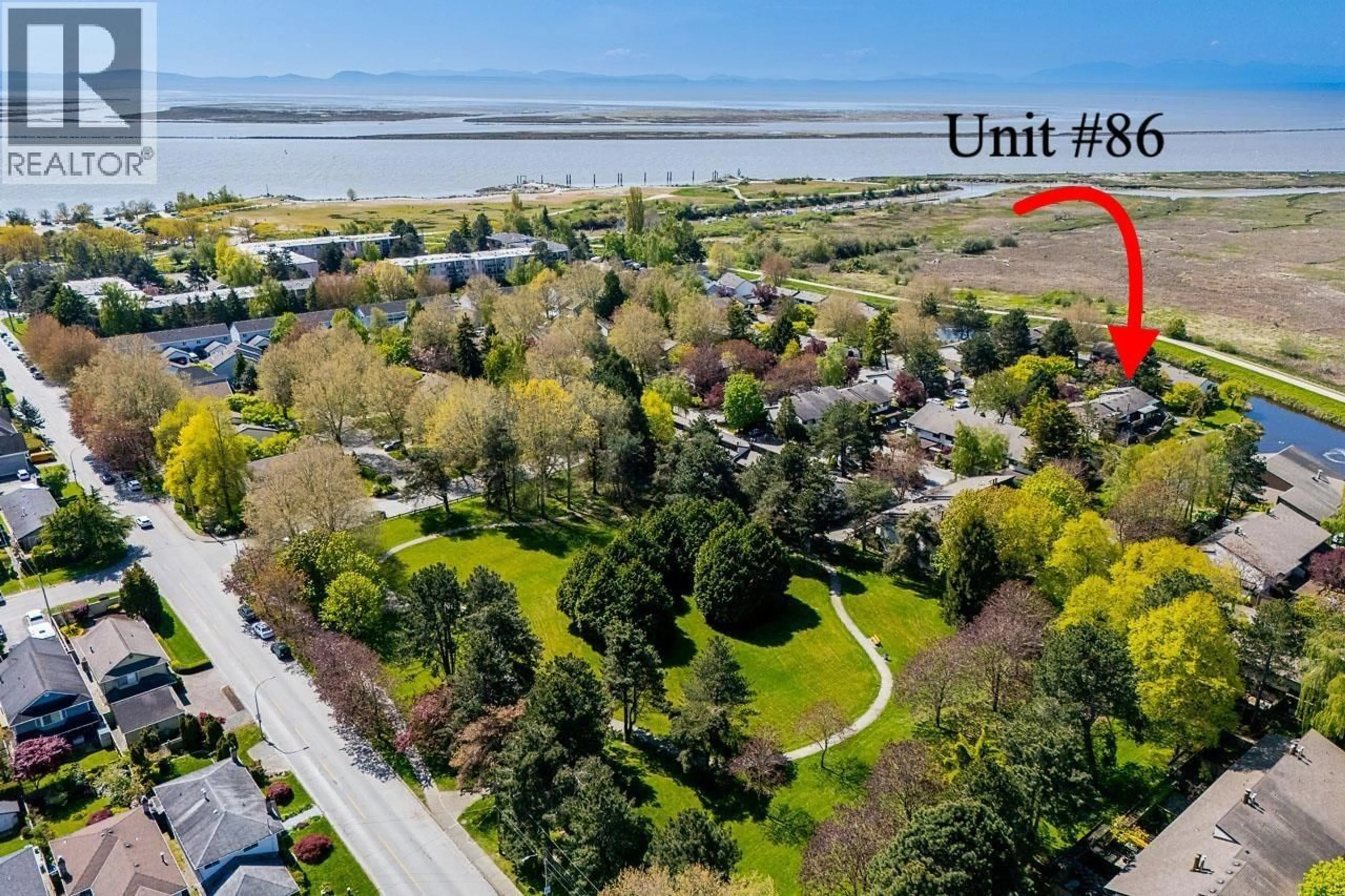 A pic from outside/outdoor area/front of a property/back of a property/a pic from drone, water/lake/river/ocean view for 86 - 11491 7TH AVENUE, Richmond British Columbia V7E4J5