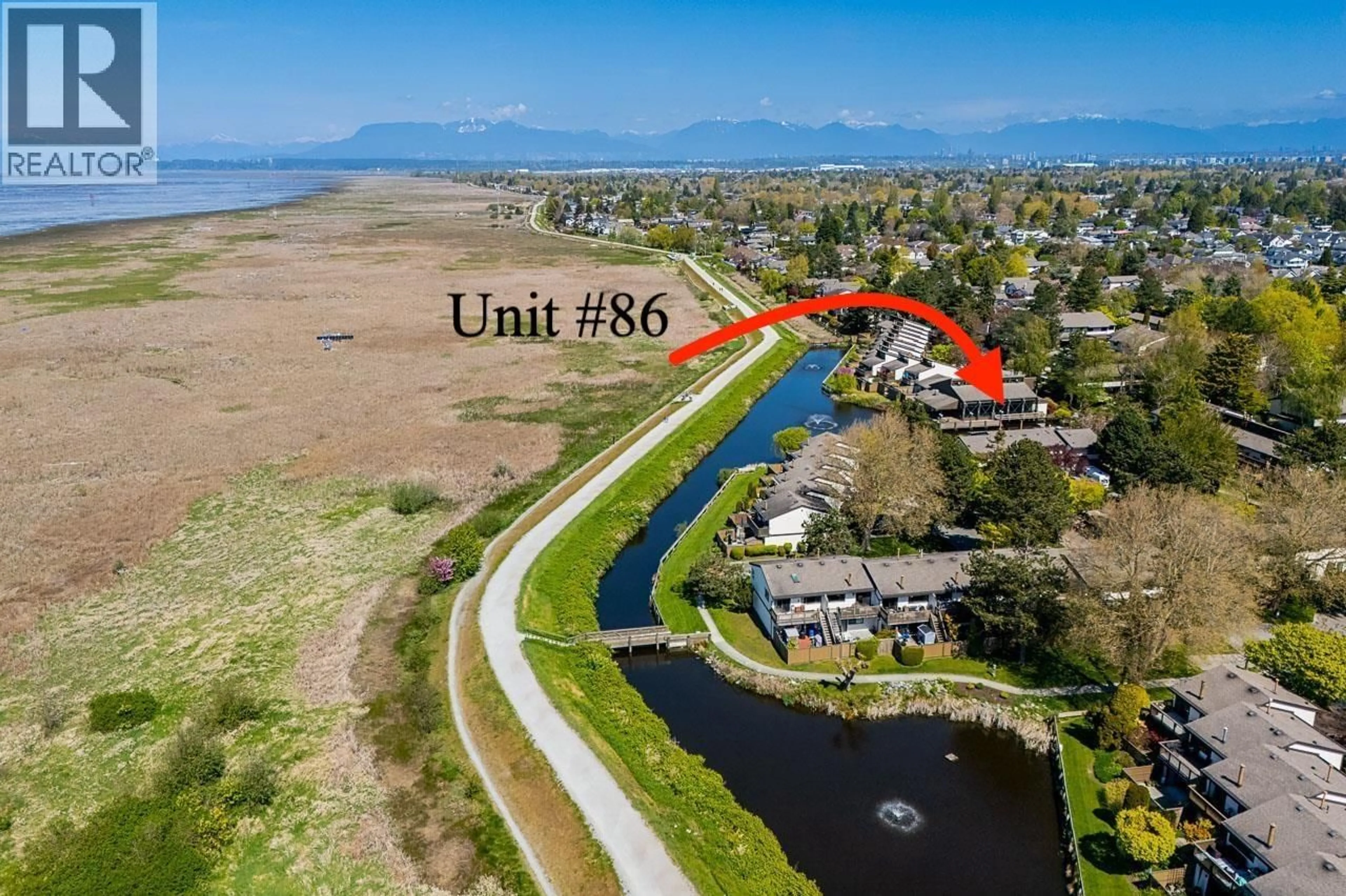 A pic from outside/outdoor area/front of a property/back of a property/a pic from drone, water/lake/river/ocean view for 86 - 11491 7TH AVENUE, Richmond British Columbia V7E4J5