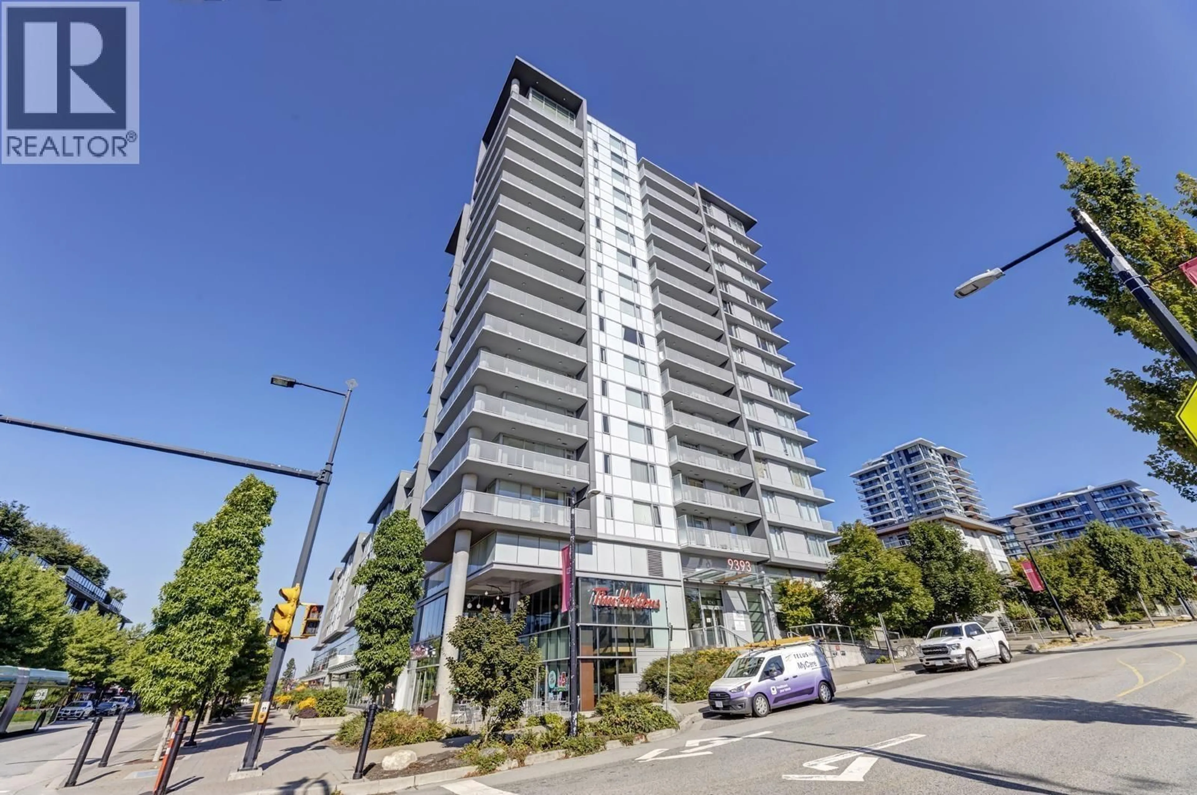 A pic from outside/outdoor area/front of a property/back of a property/a pic from drone, building for 306 - 9393 TOWER ROAD, Burnaby British Columbia V5A0E2