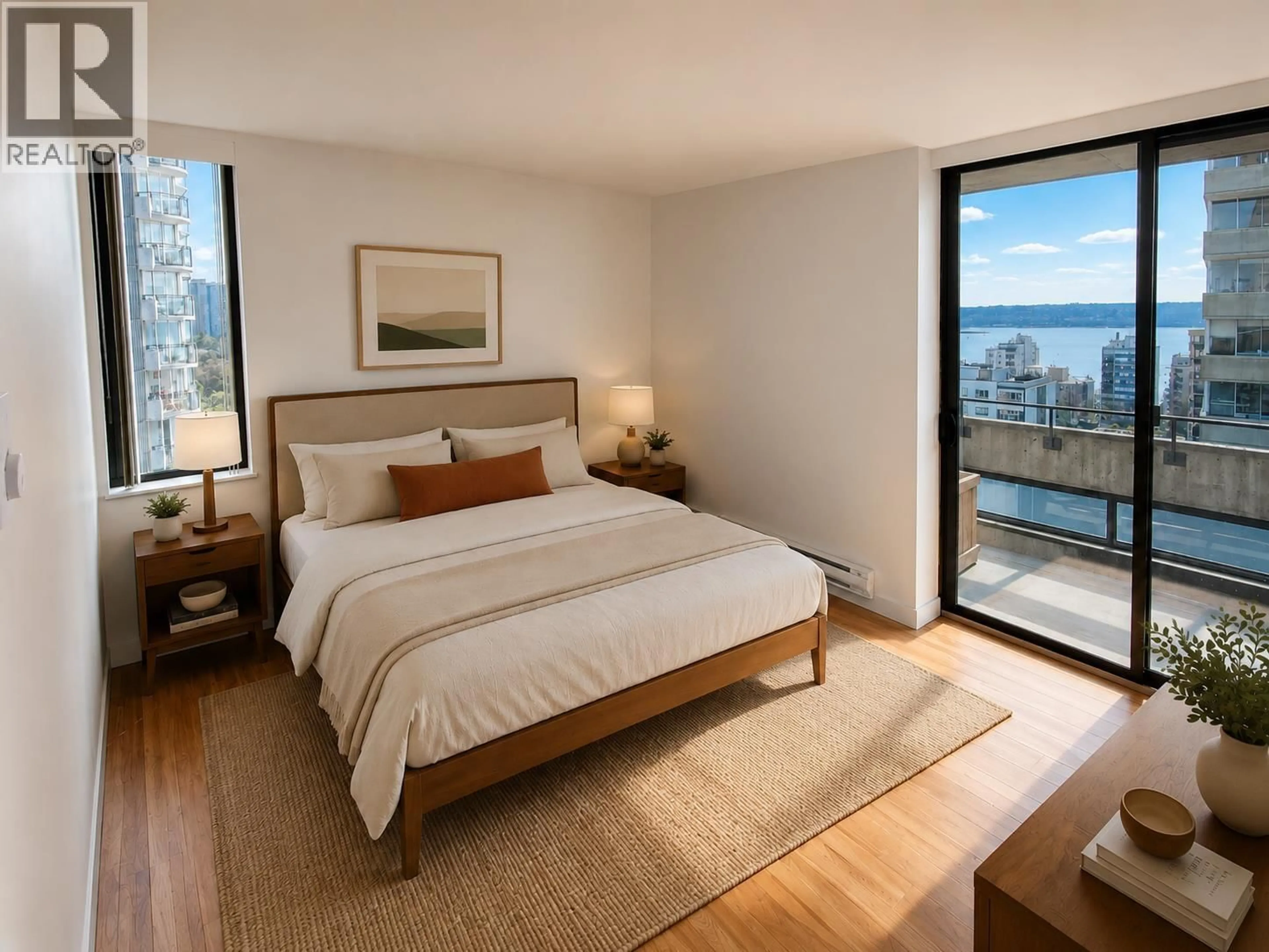 Bedroom with bed, unknown for 1203 - 2077 NELSON STREET, Vancouver British Columbia V6G2Y2