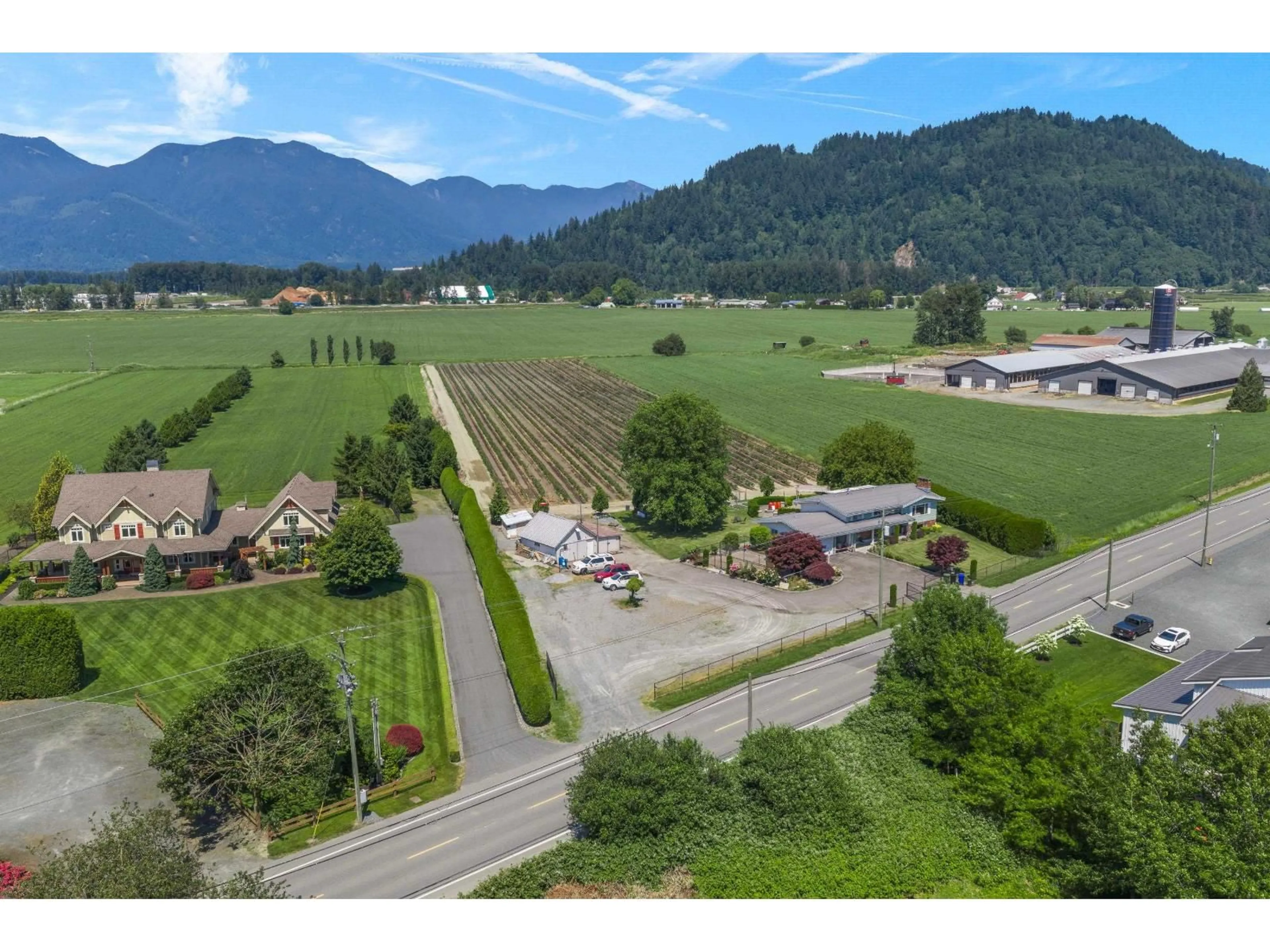 A pic from outside/outdoor area/front of a property/back of a property/a pic from drone, mountain view for 42505 YALE ROAD, Sardis - Greendale British Columbia V2R4J4