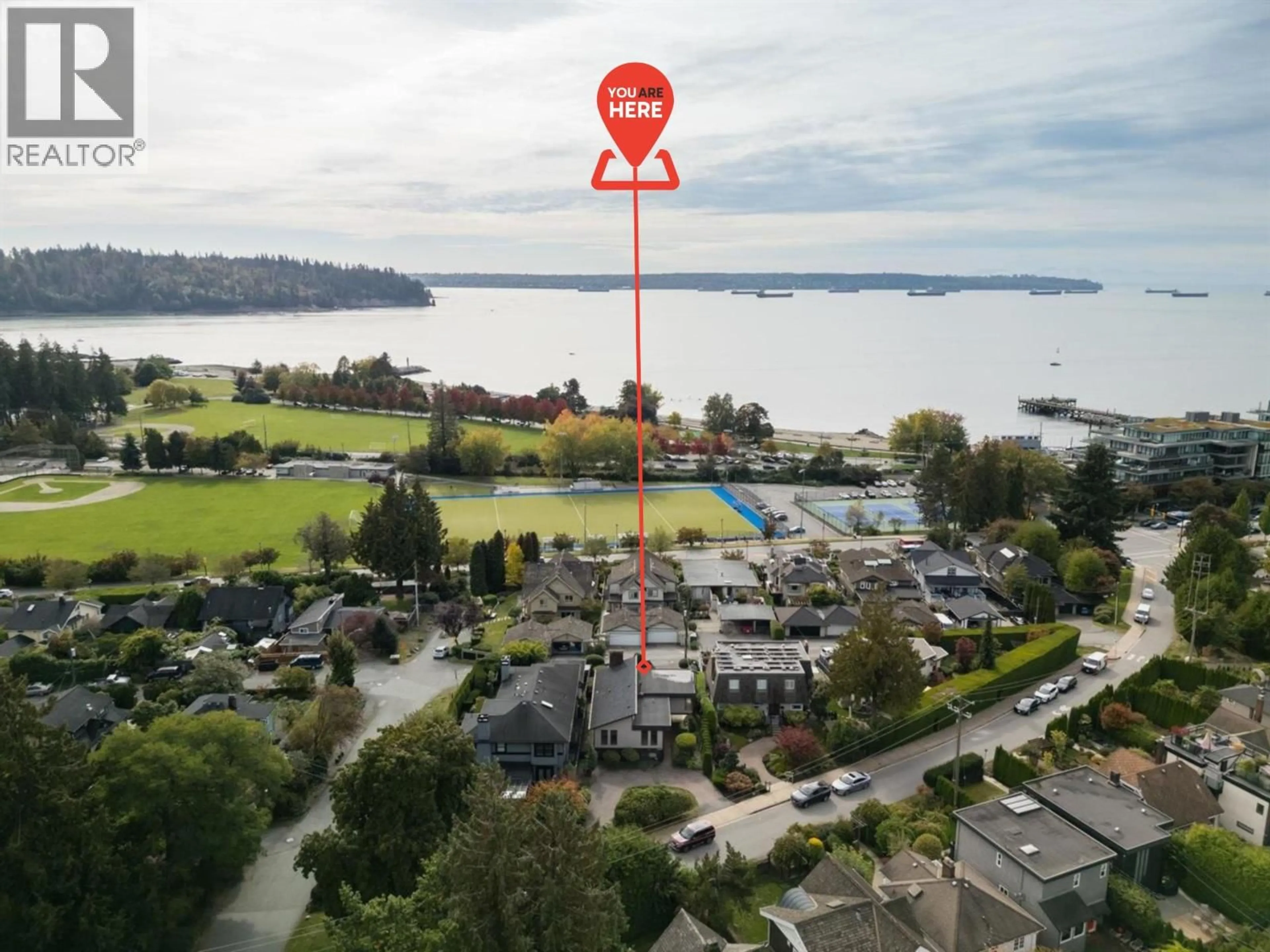 A pic from outside/outdoor area/front of a property/back of a property/a pic from drone, water/lake/river/ocean view for 1248 KEITH ROAD, West Vancouver British Columbia V7T1M9