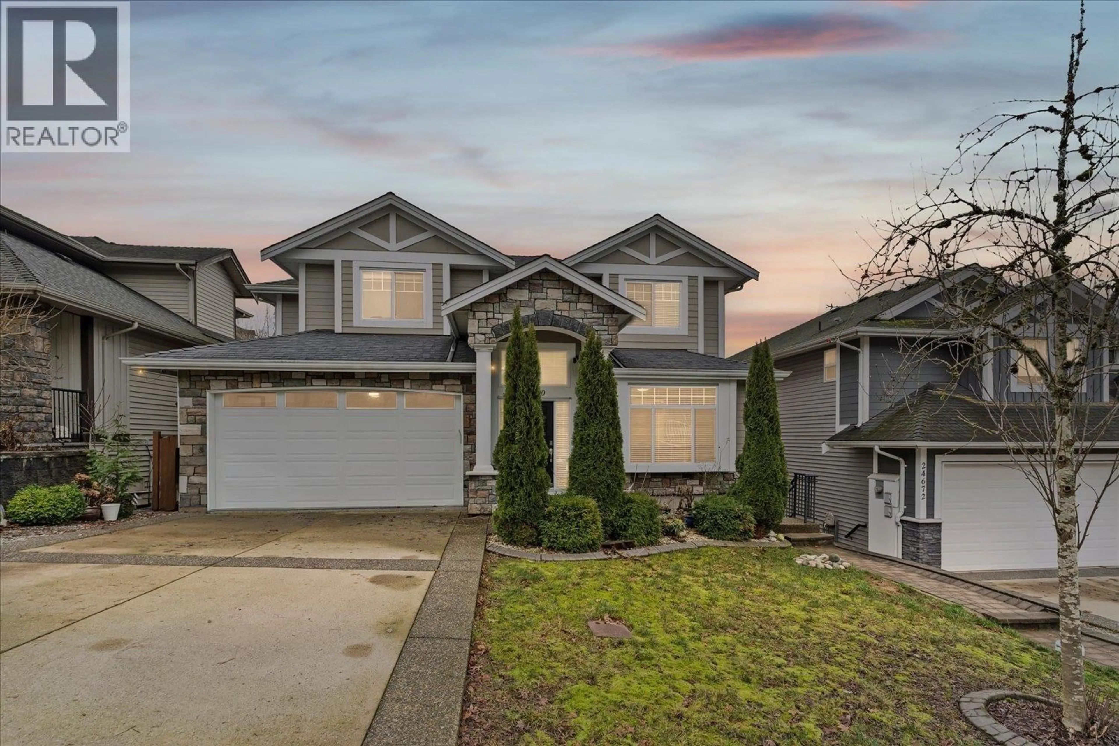 Home with vinyl exterior material, street for 24680 103A AVENUE, Maple Ridge British Columbia V2W0B1