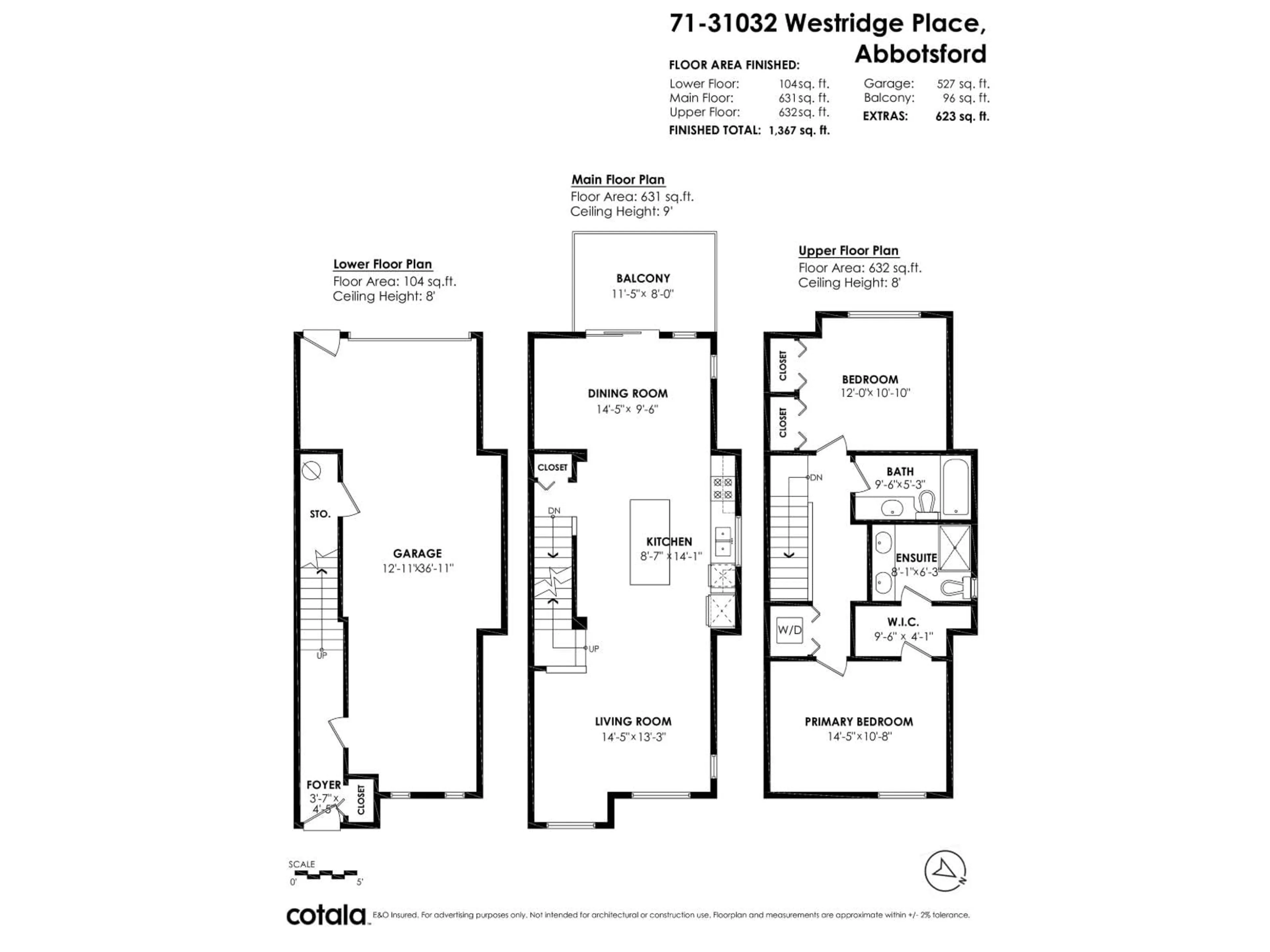 Floor plan for 71 - 31032 WESTRIDGE PLACE, Abbotsford British Columbia V2T0C6