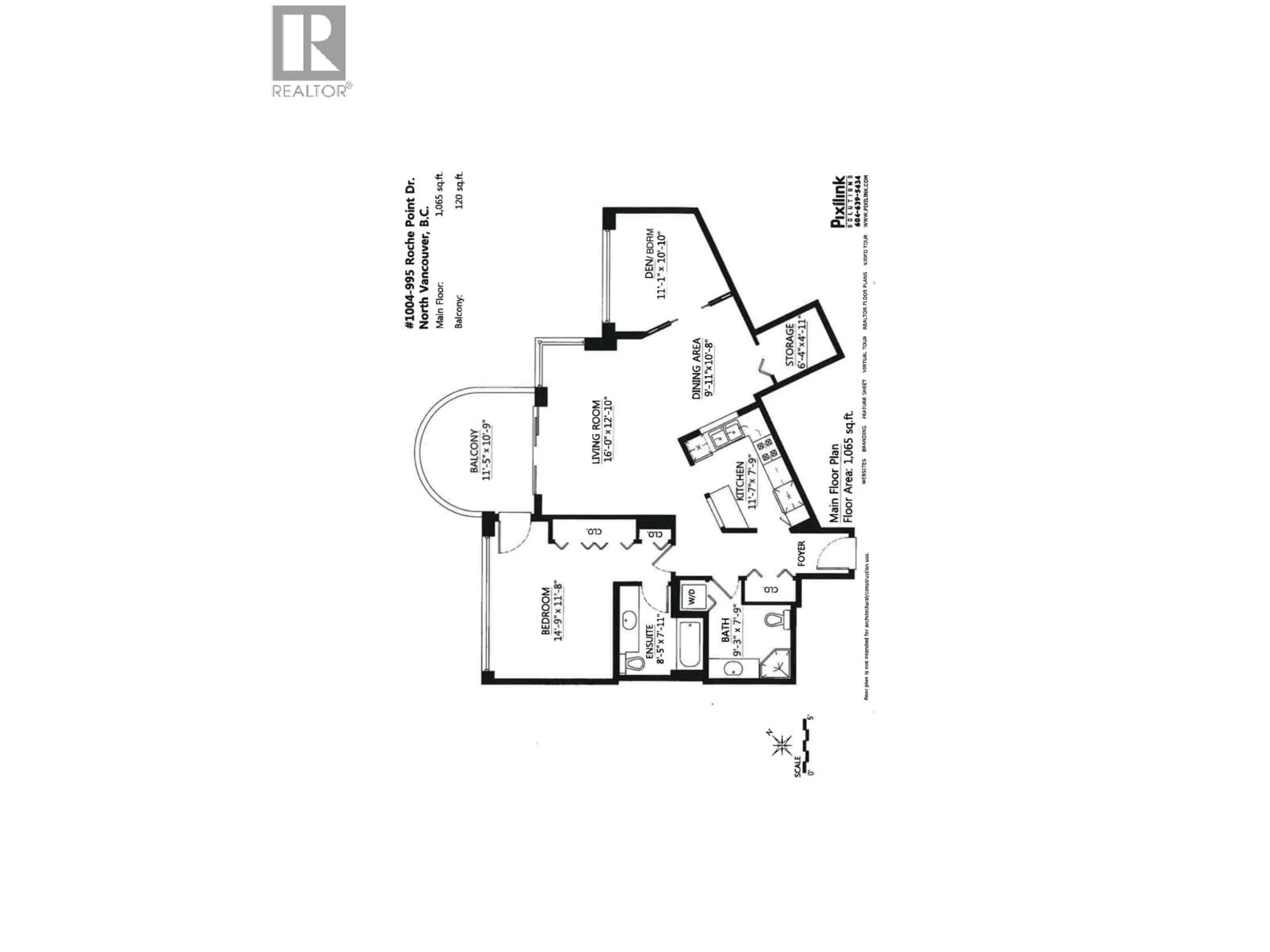 Floor plan for 1004 - 995 ROCHE POINT DRIVE, North Vancouver British Columbia V7H2X4