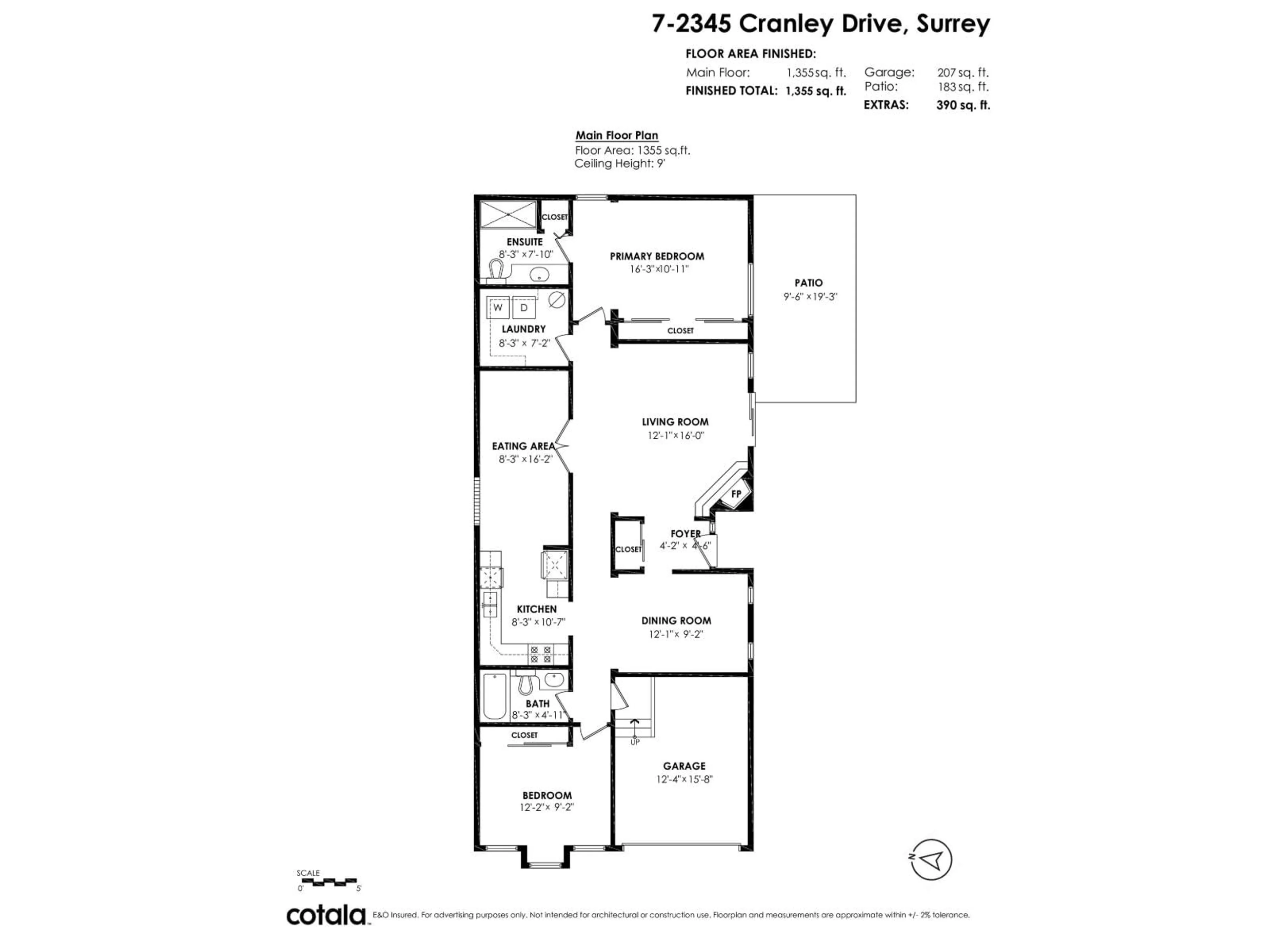 Floor plan for 7 - 2345 CRANLEY DRIVE, Surrey British Columbia V4A9G5