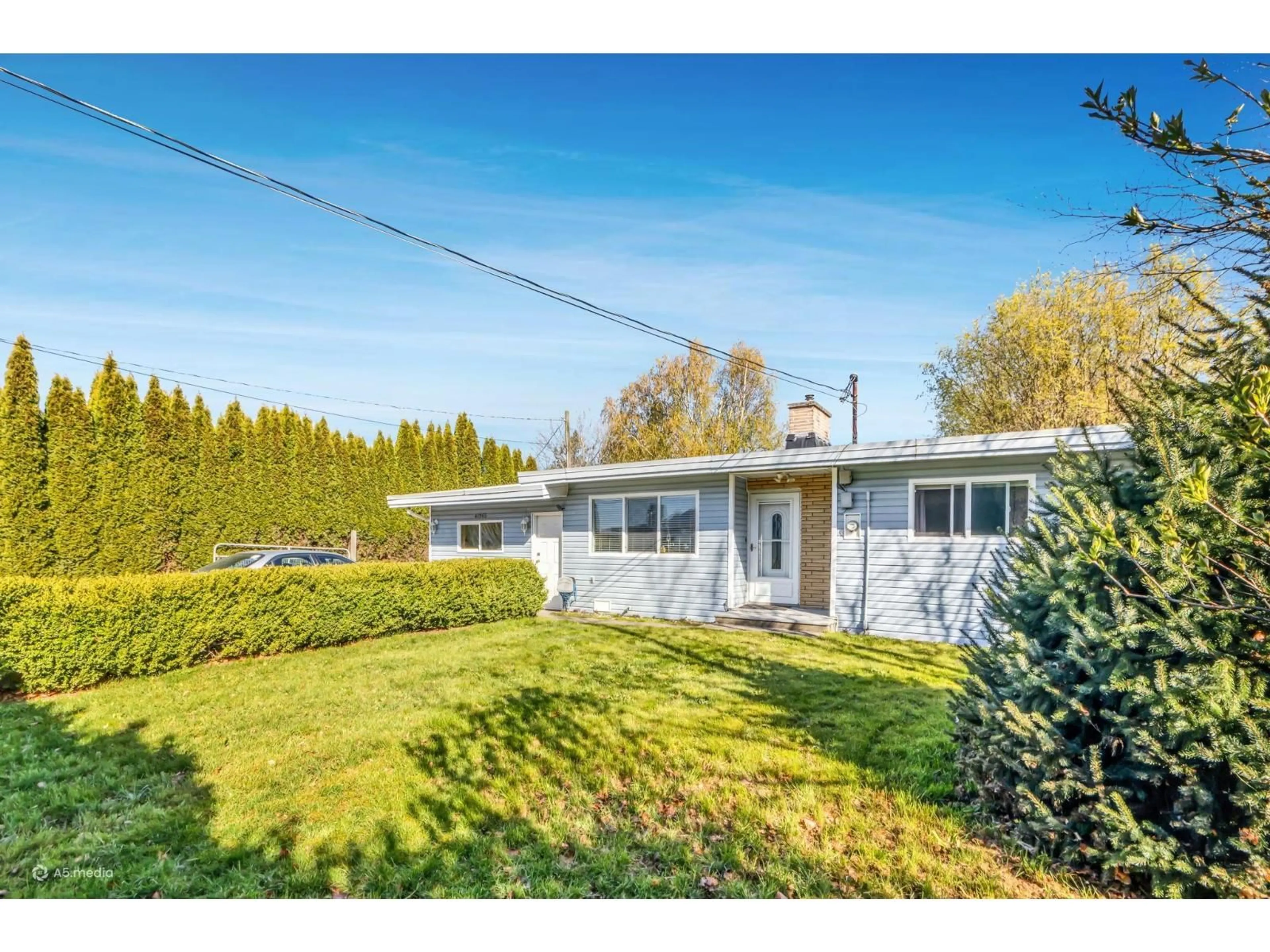 A pic from outside/outdoor area/front of a property/back of a property/a pic from drone, street for 41965 YARROW CENTRAL ROAD, Yarrow British Columbia V2R5E7