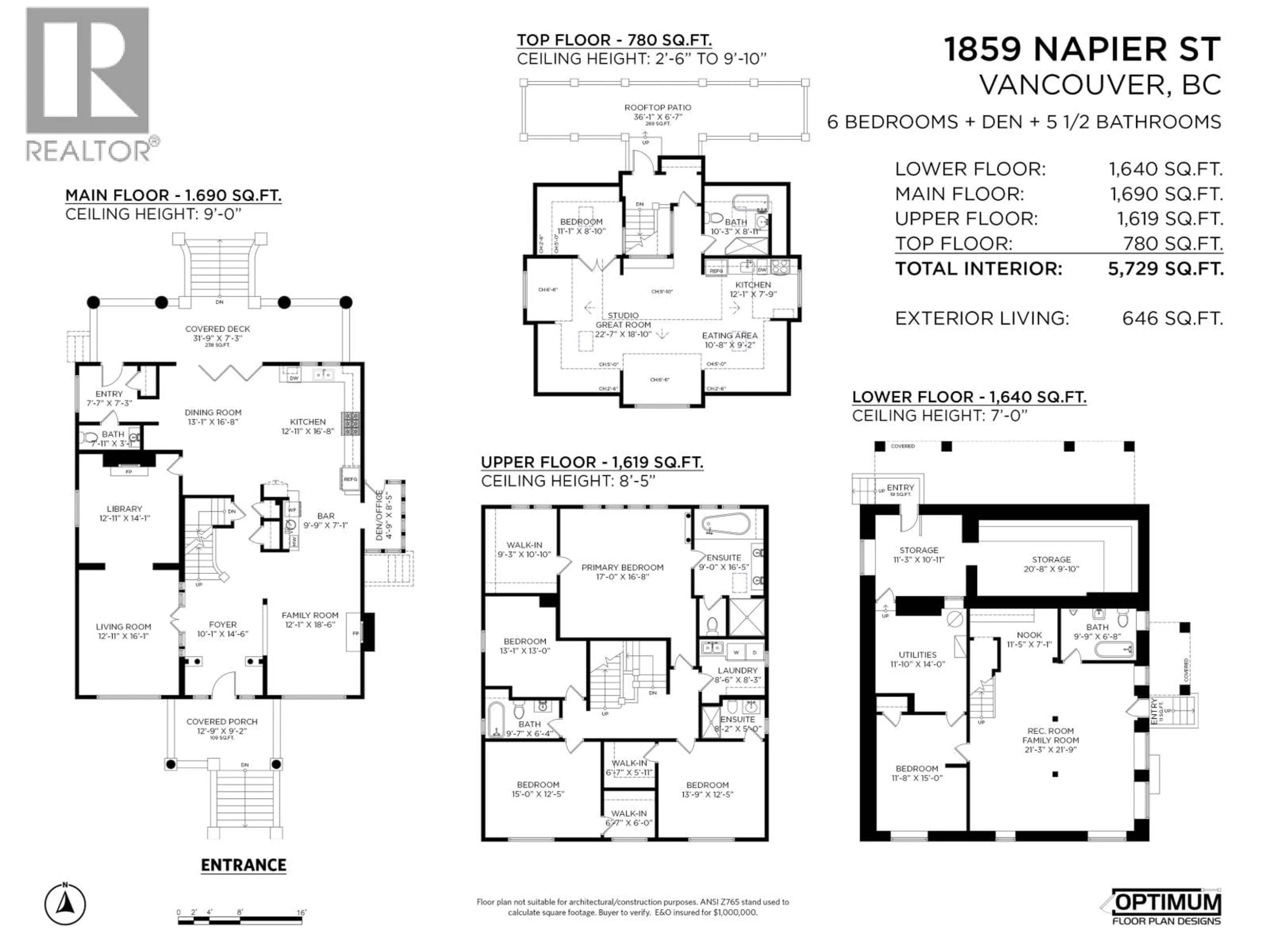 Floor plan for 1859 NAPIER STREET, Vancouver British Columbia V5L2N4