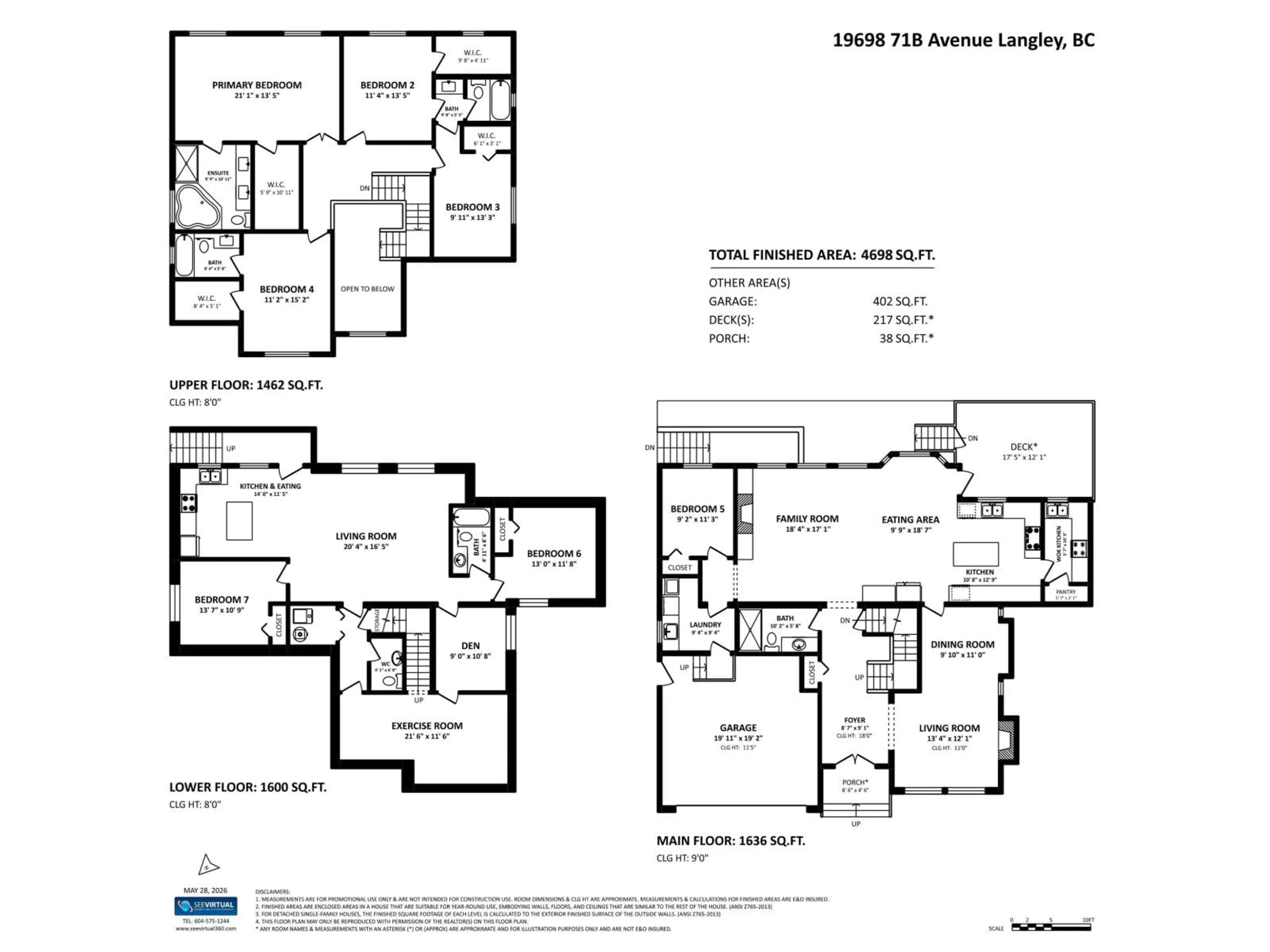 Floor plan for 19698 71B AVENUE, Langley British Columbia V2Y3A4