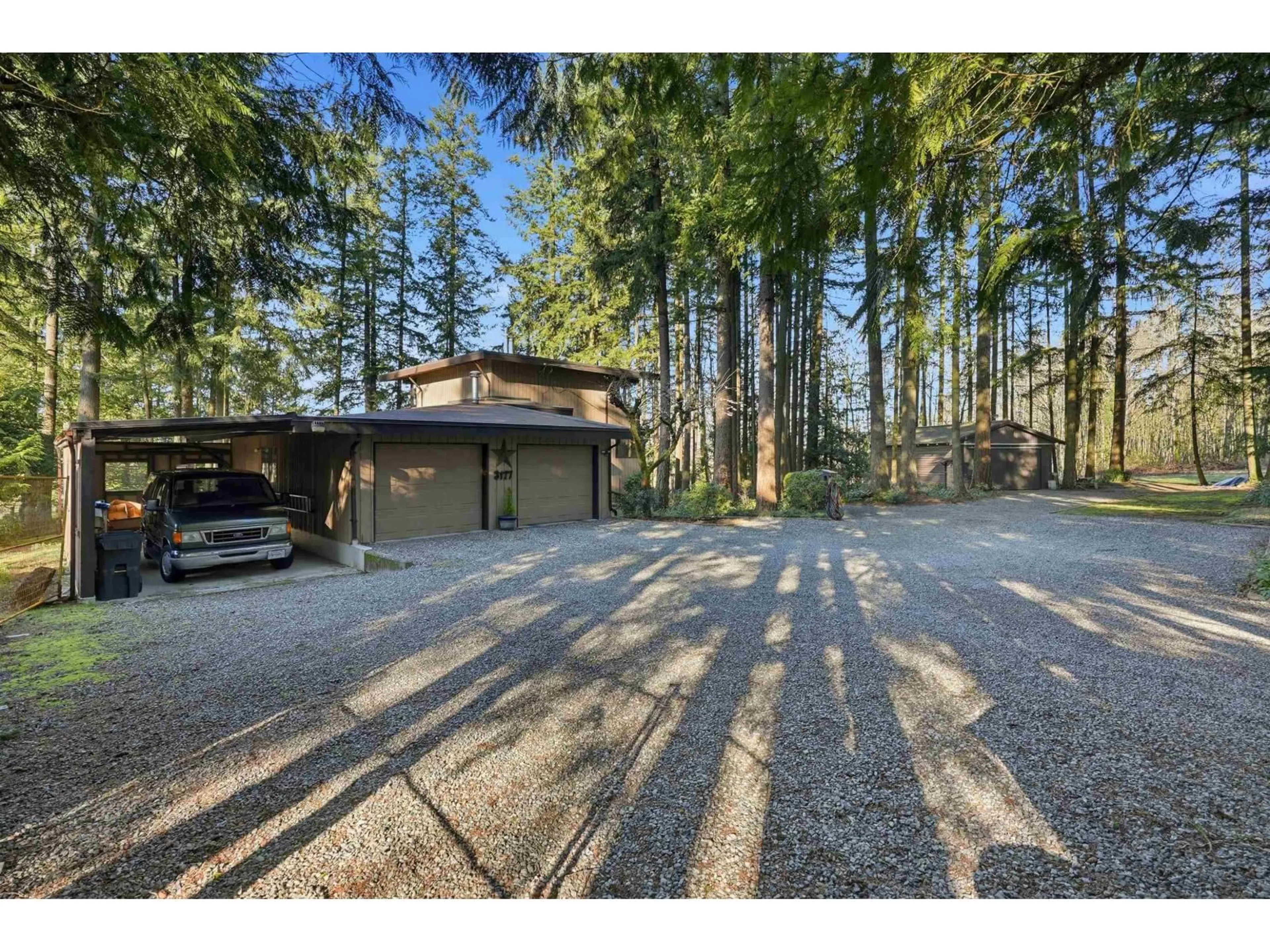A pic from outside/outdoor area/front of a property/back of a property/a pic from drone, forest/trees view for 3177 207A STREET, Langley British Columbia V2Z2C5