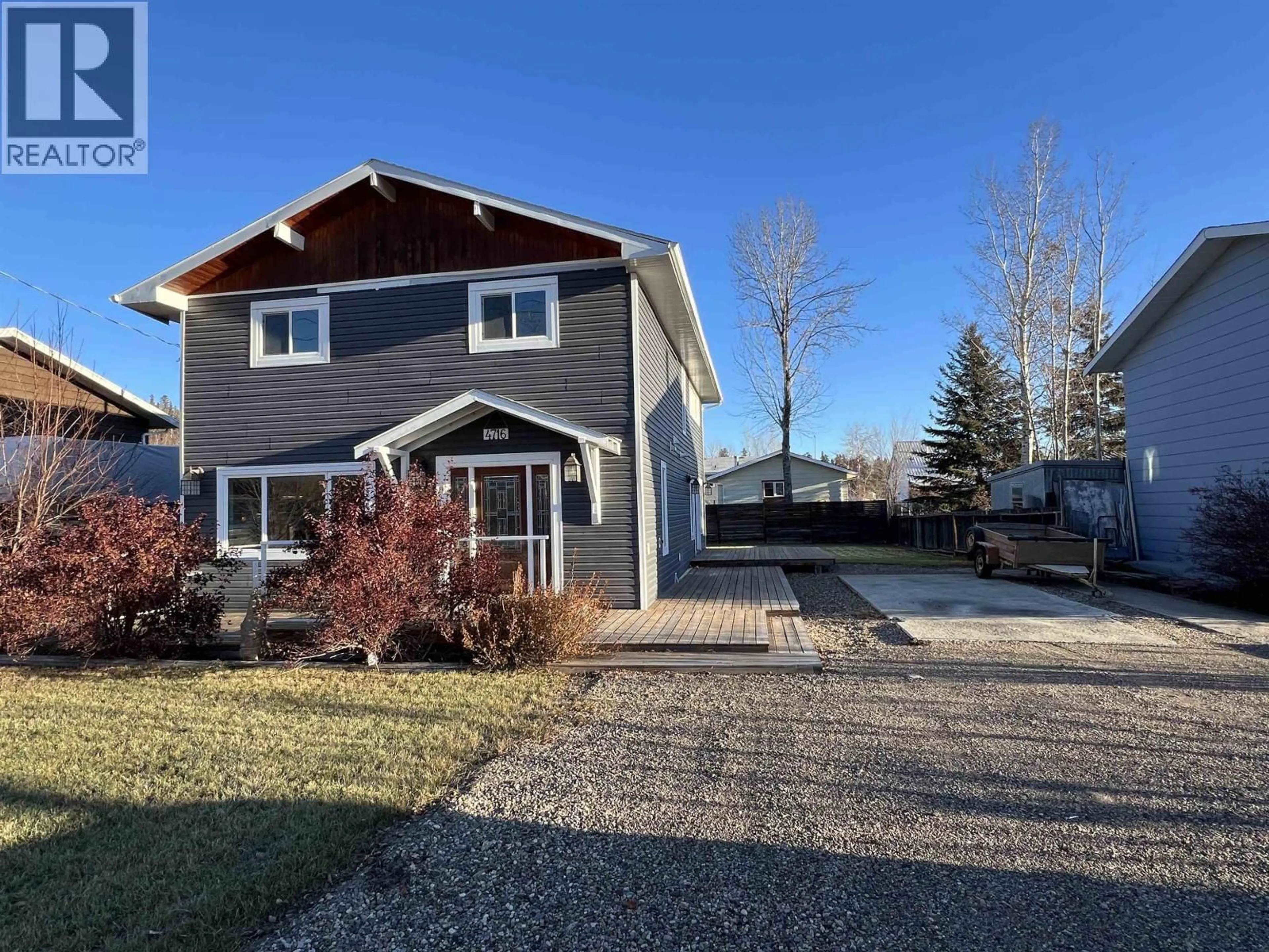 Home with vinyl exterior material, street for 4716 BOUNDARY ROAD, Fort Nelson British Columbia V0C1R0