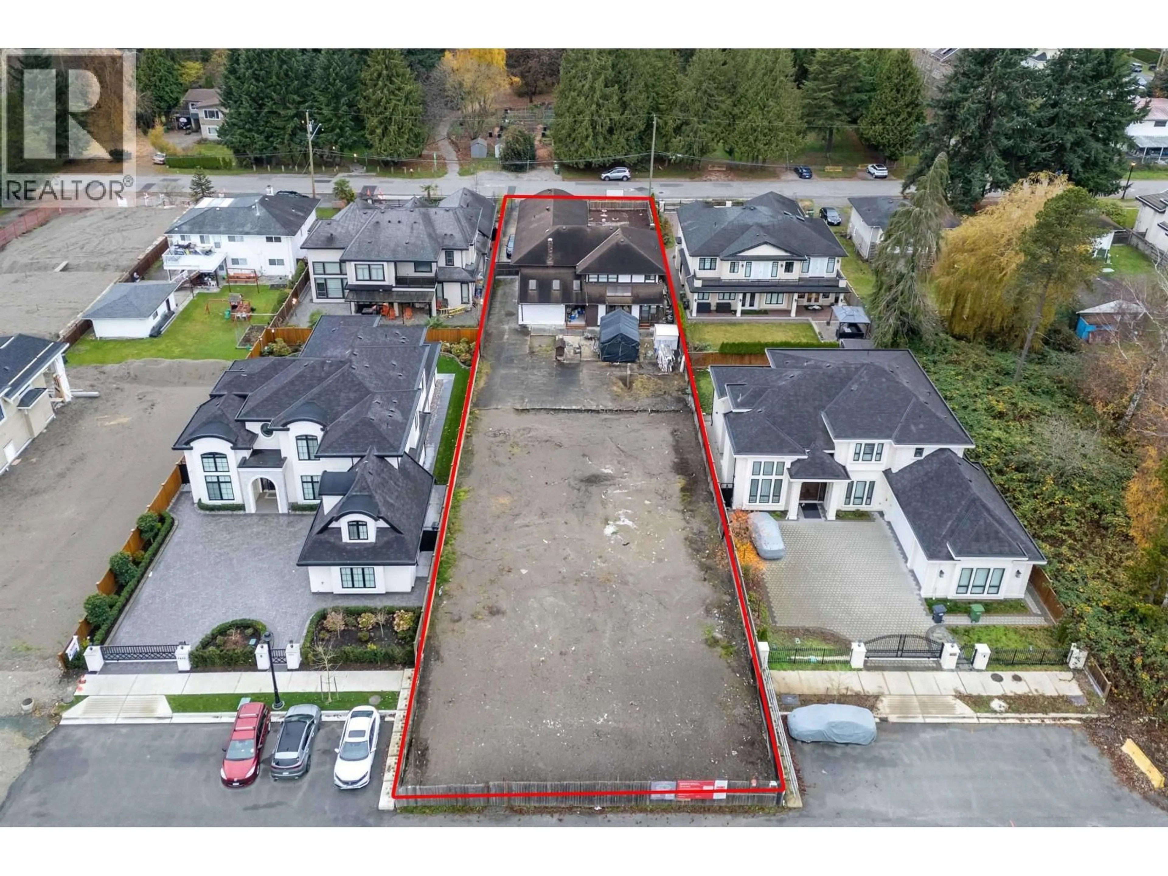 A pic from outside/outdoor area/front of a property/back of a property/a pic from drone, street for 7560 ASH STREET, Richmond British Columbia V6Y2S1