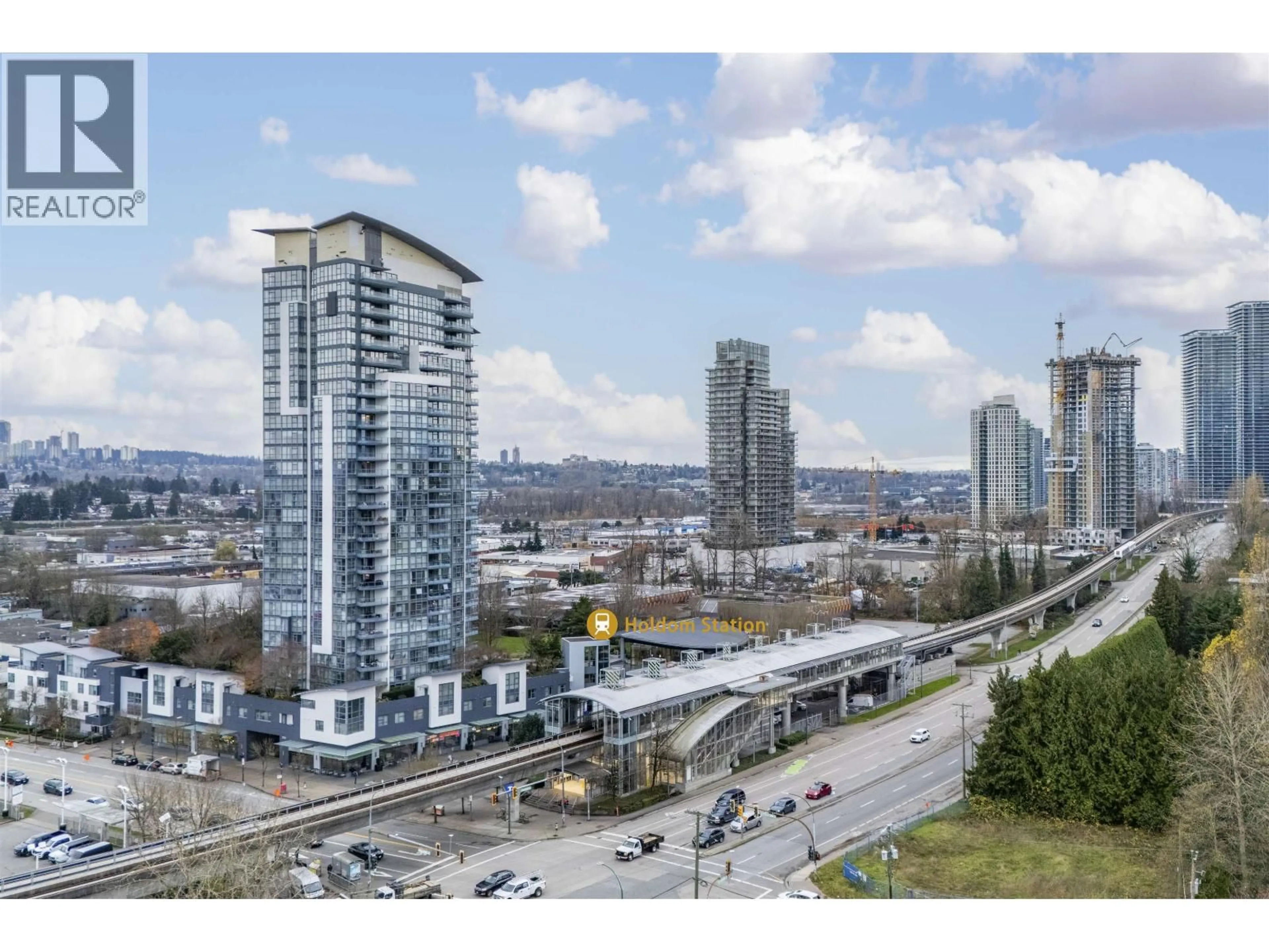 A pic from outside/outdoor area/front of a property/back of a property/a pic from drone, city buildings view from balcony for 5990 BROADWAY, Burnaby British Columbia V5B2X9