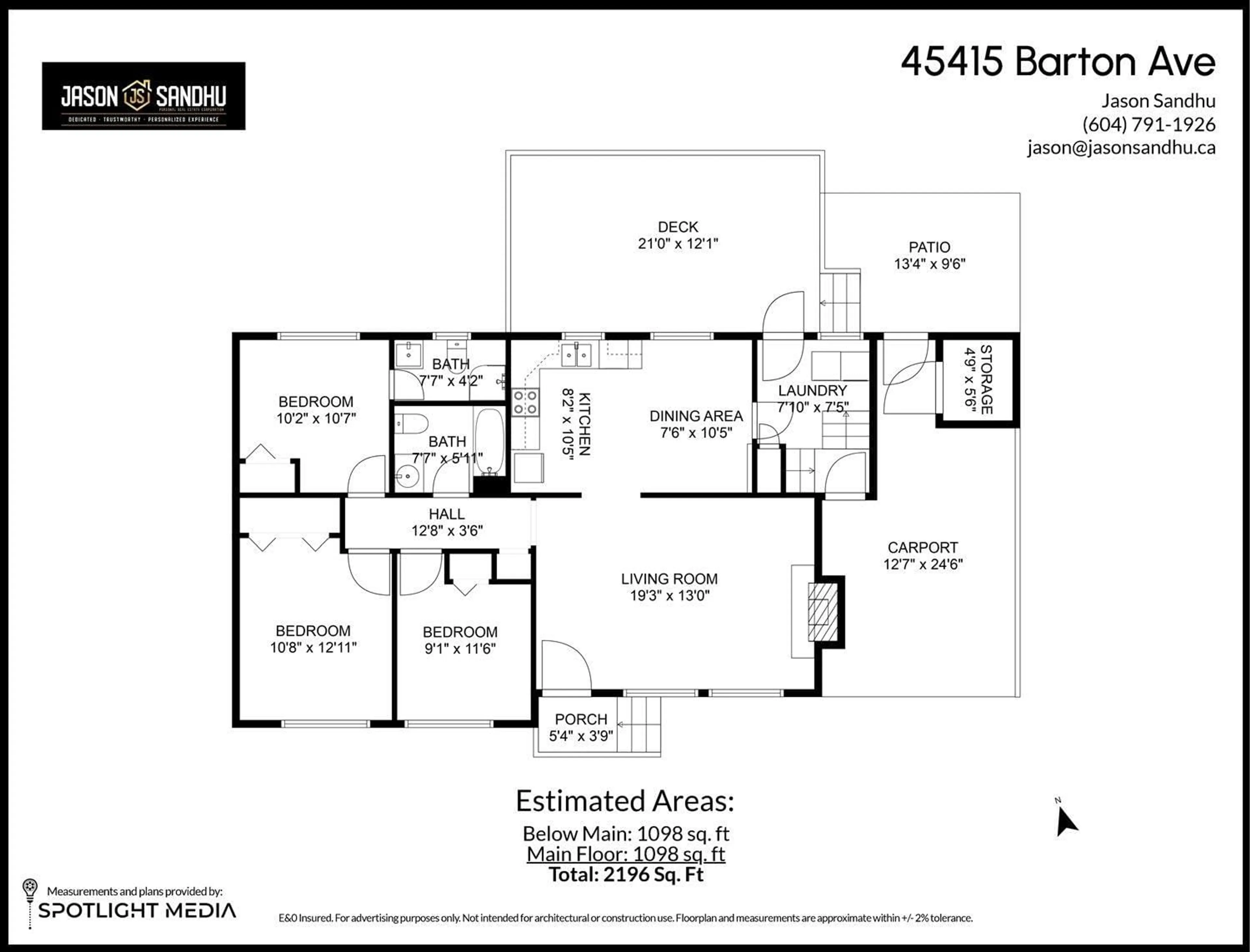 Floor plan for 45415 BARTON AVENUE, Chilliwack British Columbia V2P1L1
