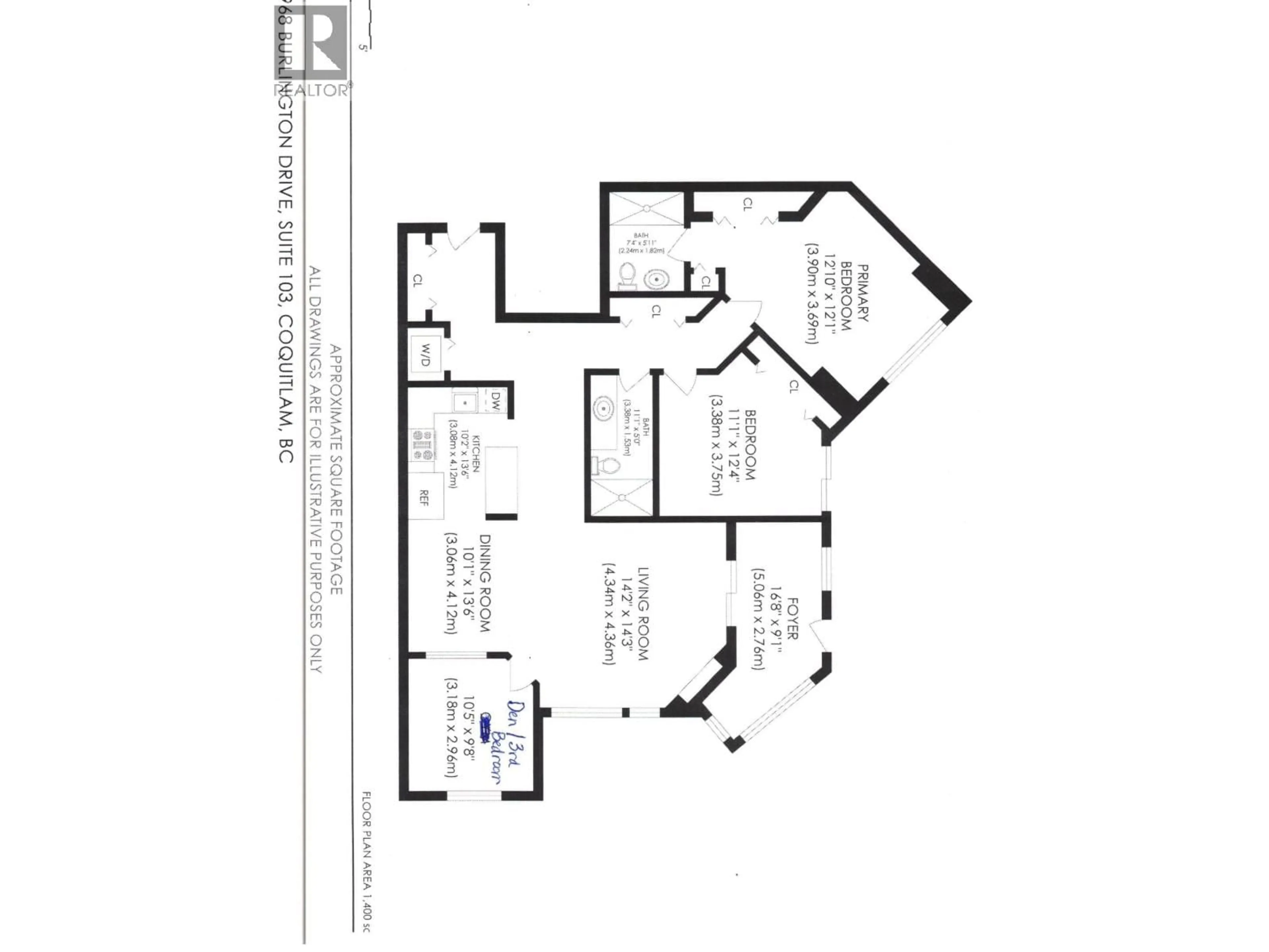 Floor plan for 103 - 2968 BURLINGTON DRIVE, Coquitlam British Columbia V3B7N4
