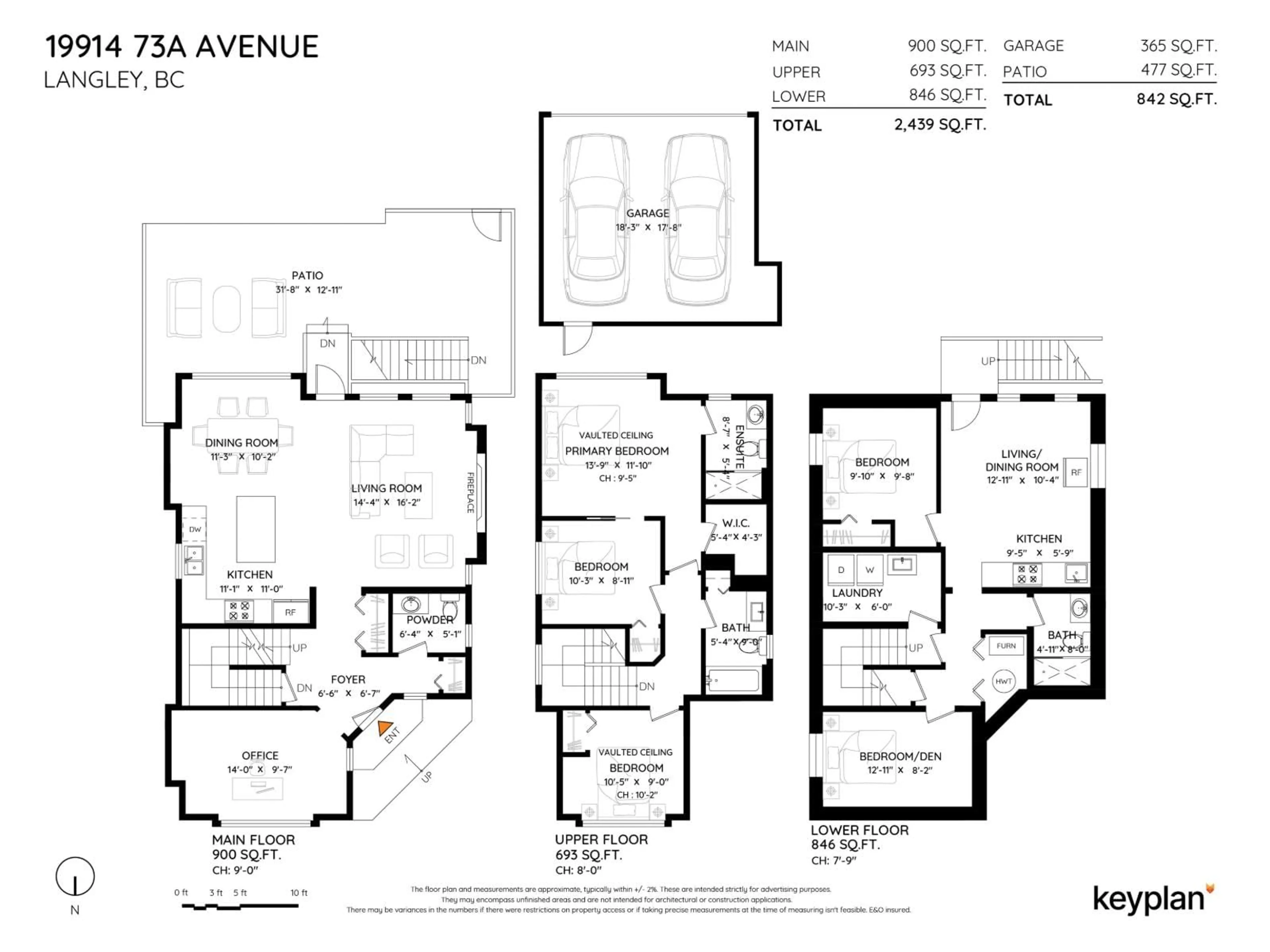 Floor plan for 19914 73A AVENUE, Langley British Columbia V2Y3J3