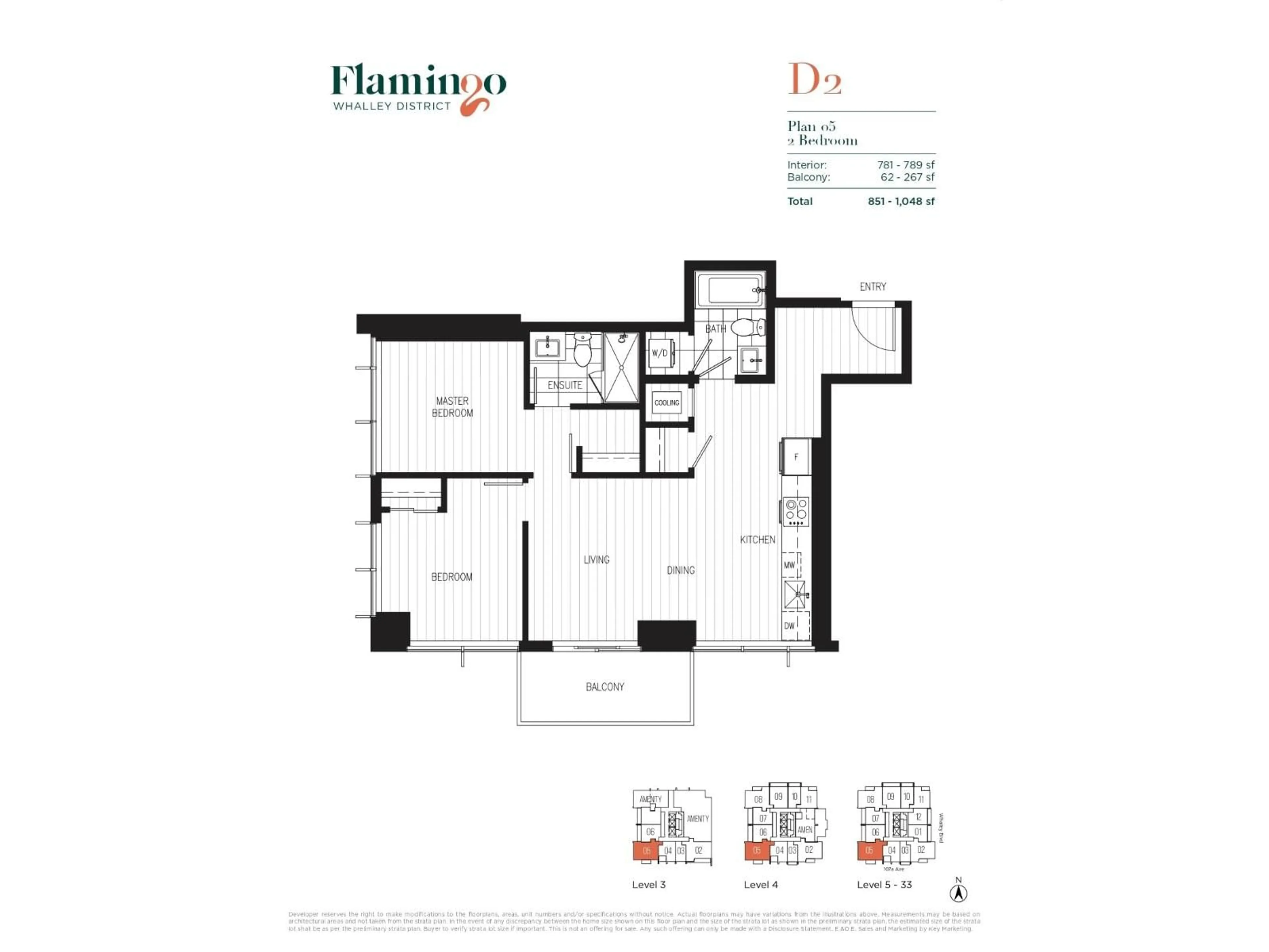 Floor plan for 2205 - 13675 107A AVENUE, Surrey British Columbia V3T0X3