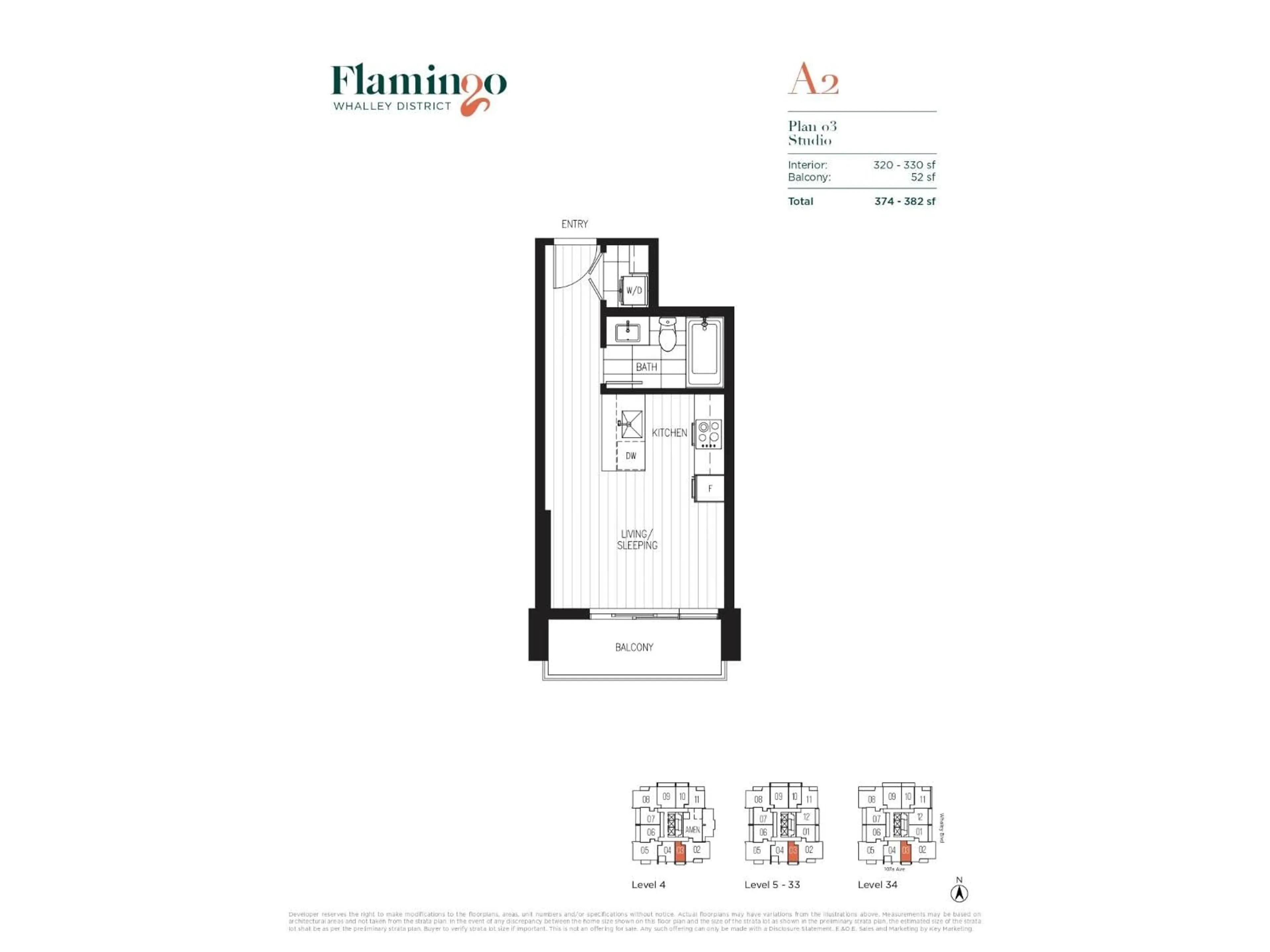 Floor plan for 2803 - 13675 107A AVENUE, Surrey British Columbia V3T0X3