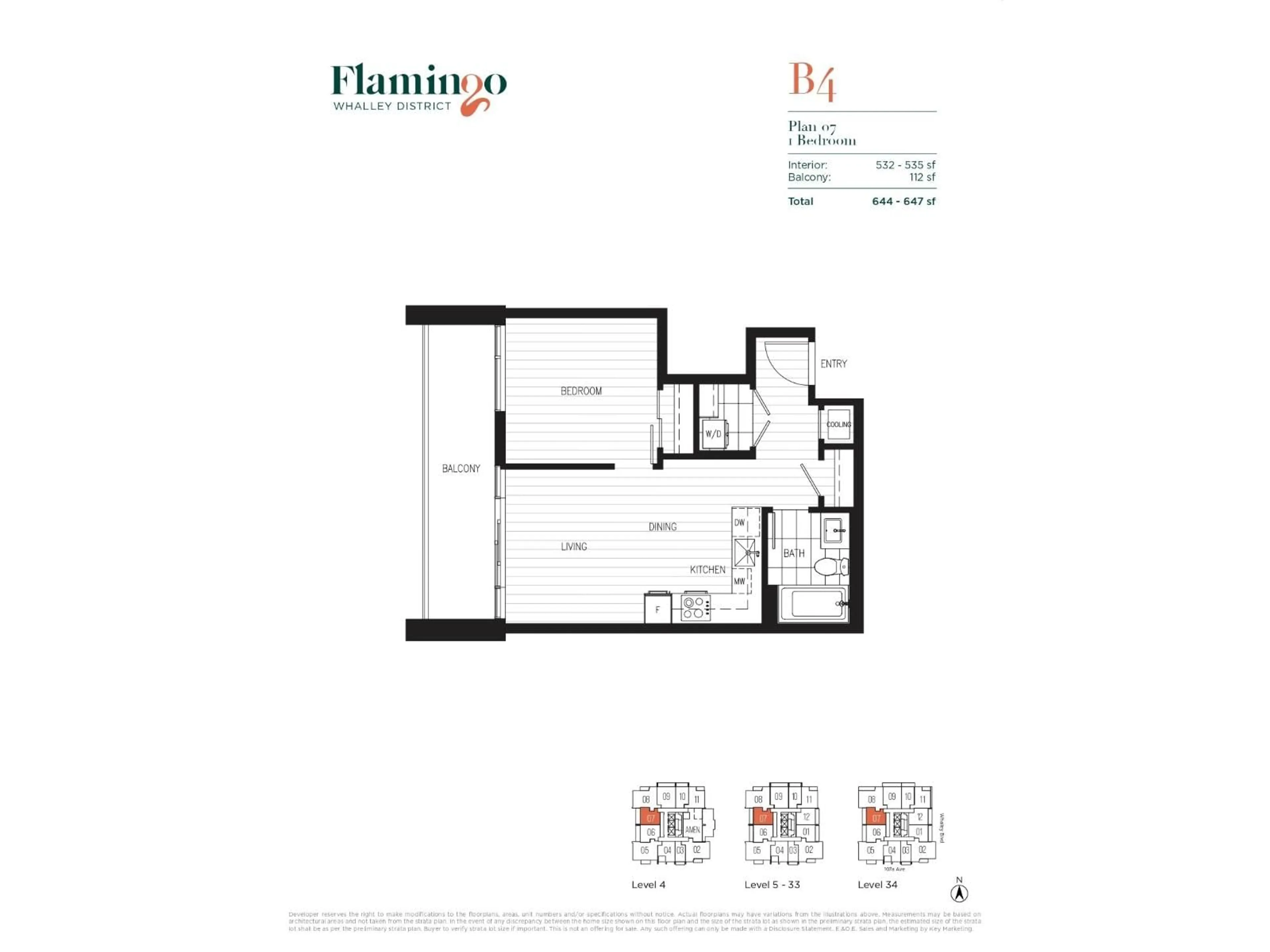 Floor plan for 407 - 13675 107A AVENUE, Surrey British Columbia V3T0X3