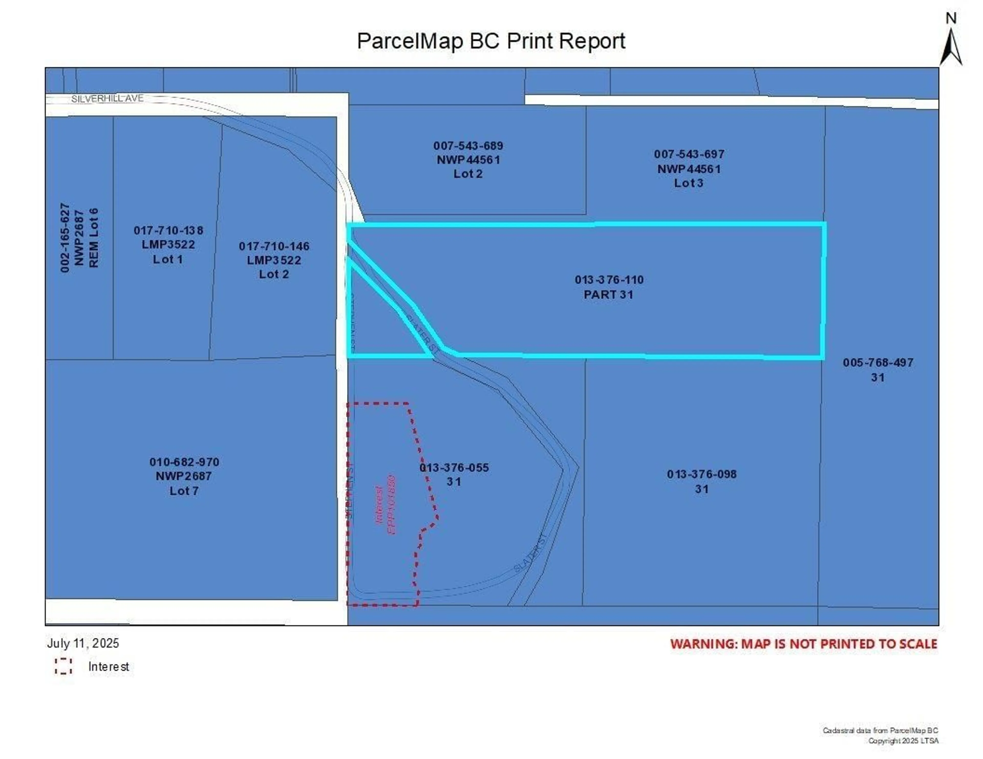 Picture of a map for 9526 SLATER STREET, Mission British Columbia V4S1G8