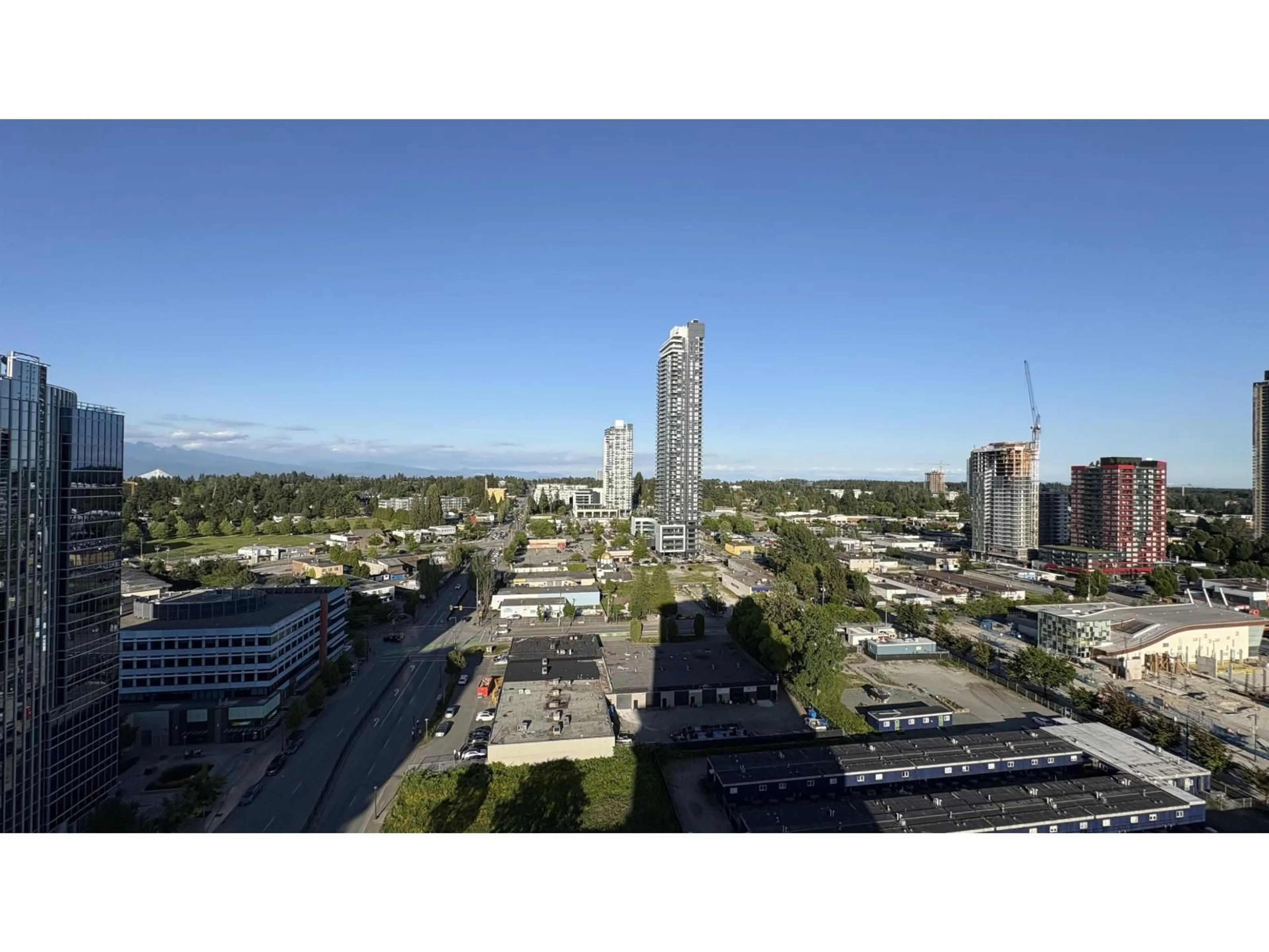 A pic from outside/outdoor area/front of a property/back of a property/a pic from drone, city buildings view from balcony for 2110 - 10777 UNIVERSITY DRIVE, Surrey British Columbia V3T0E6