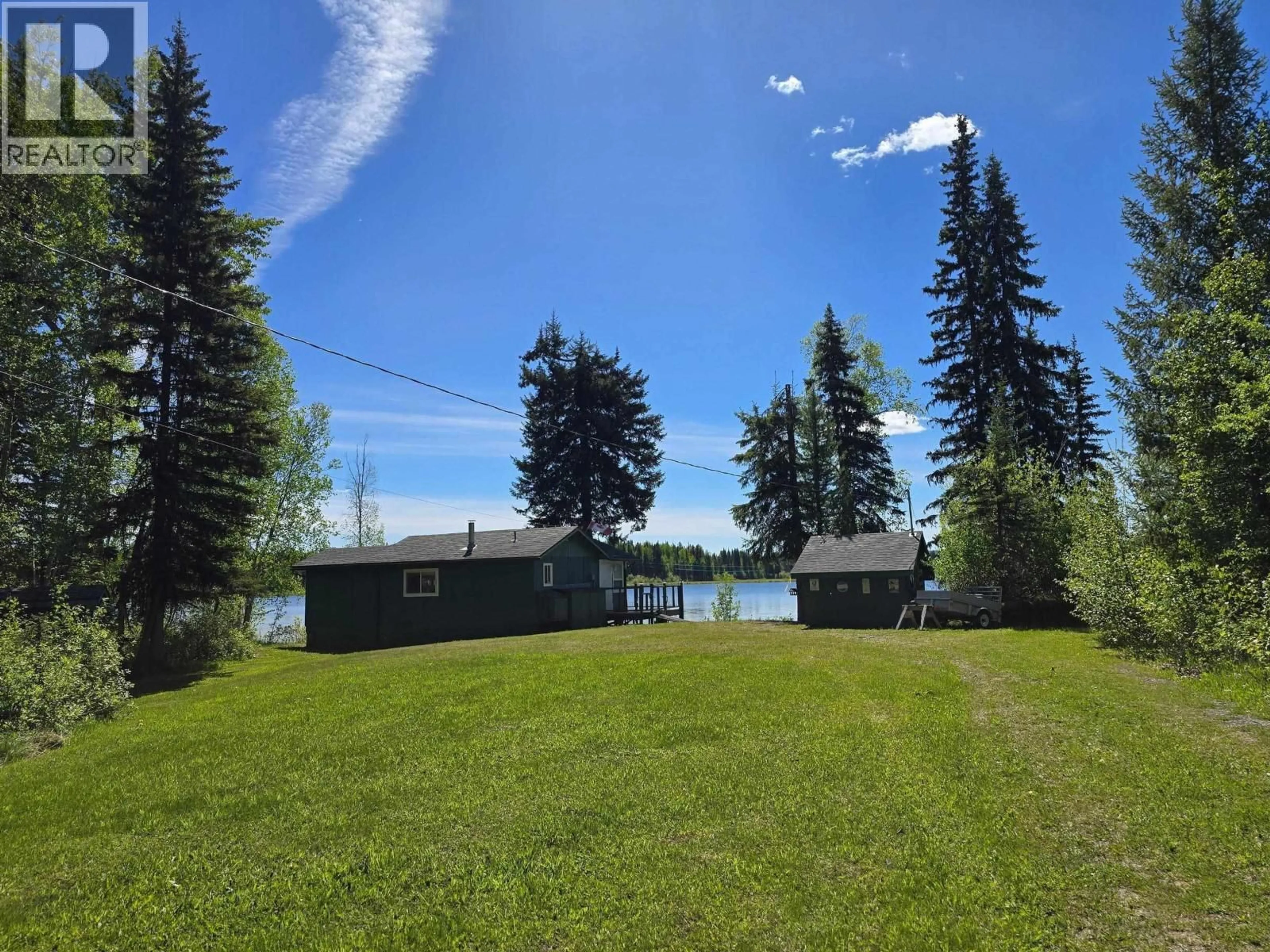 A pic from outside/outdoor area/front of a property/back of a property/a pic from drone, water/lake/river/ocean view for 4209 ANTOINE LK ROAD, Horsefly British Columbia V0L1L0