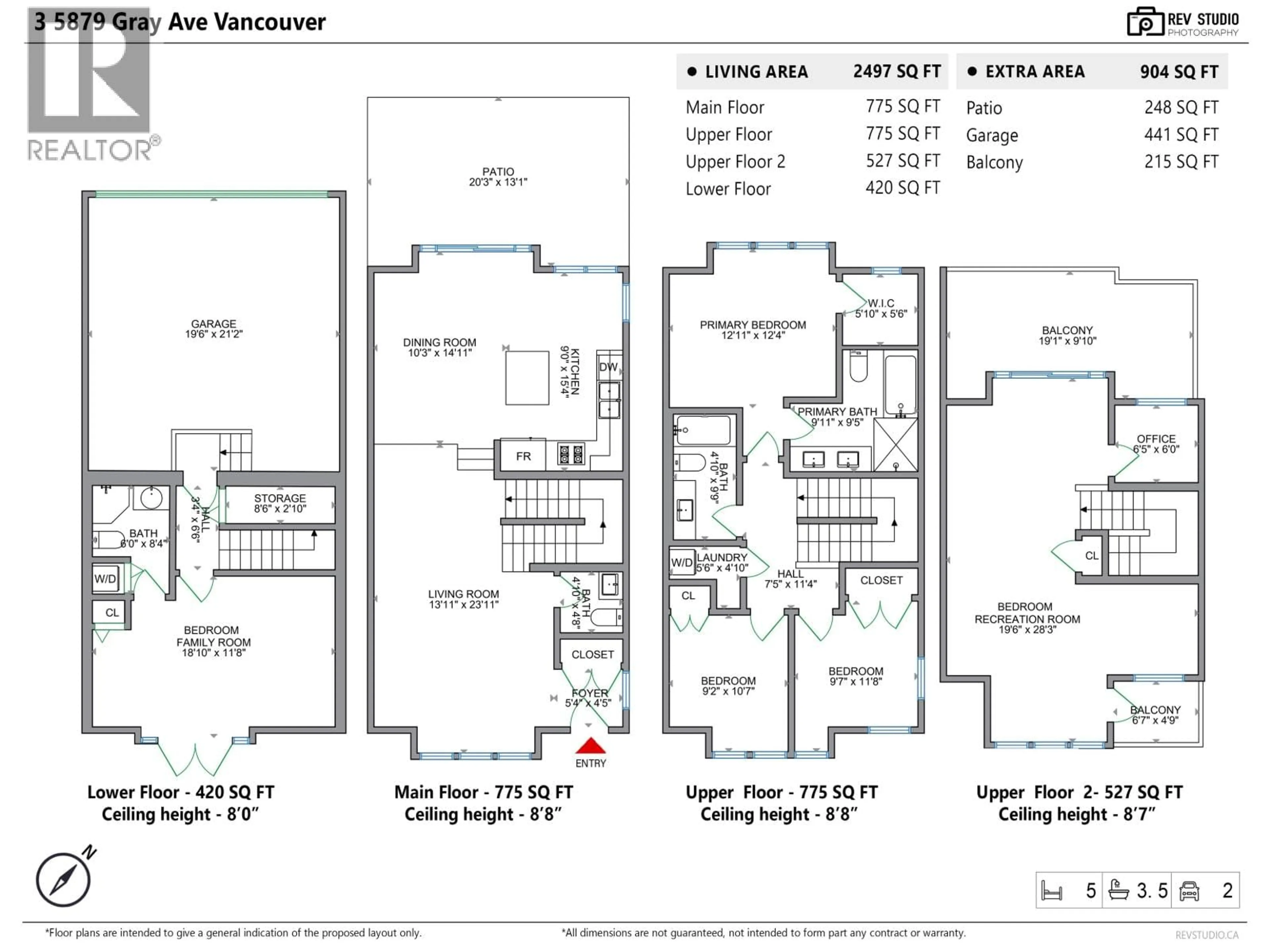 Floor plan for 3 - 5879 GRAY AVENUE, Vancouver British Columbia V6S0A9