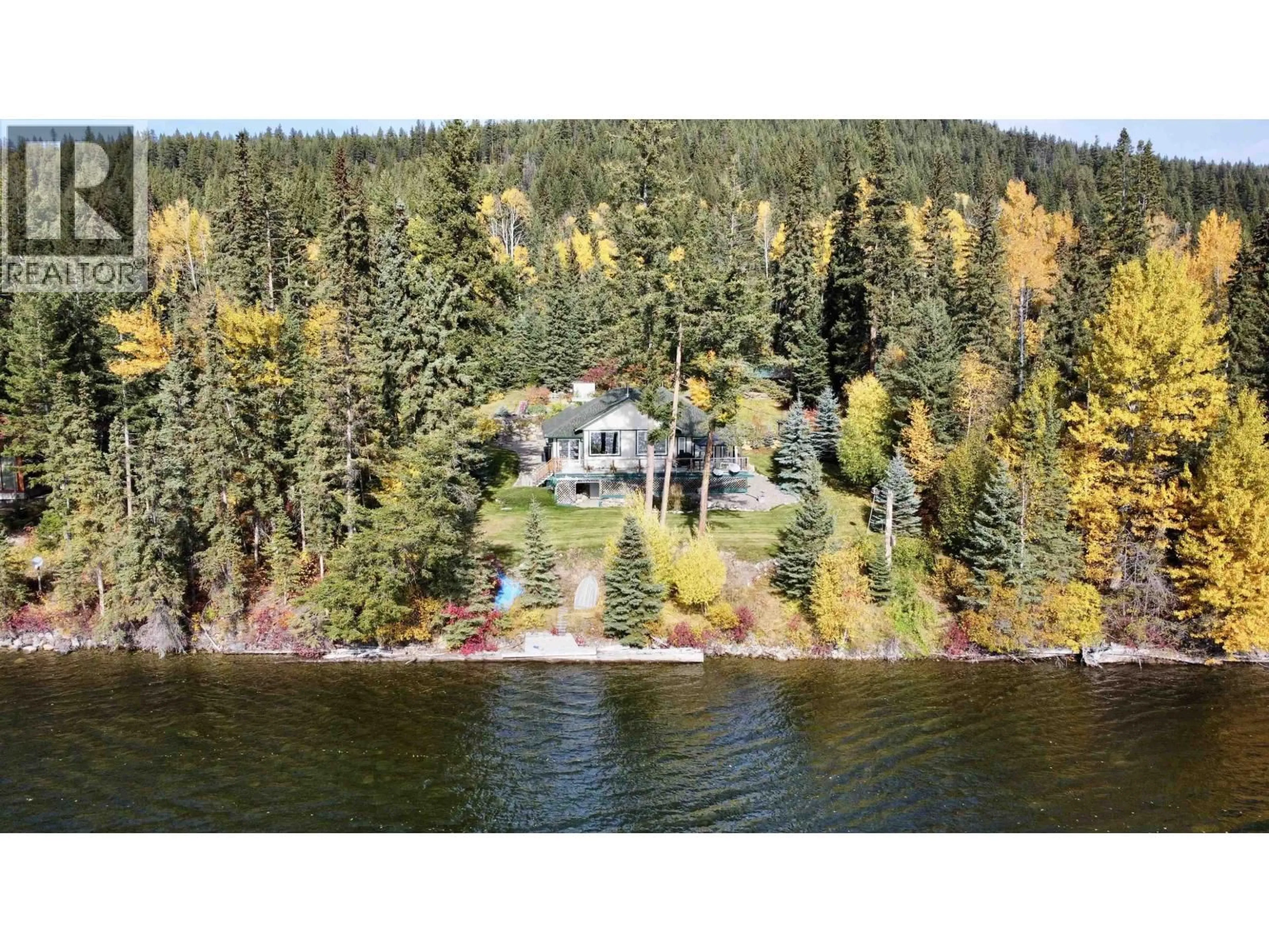 A pic from outside/outdoor area/front of a property/back of a property/a pic from drone, water/lake/river/ocean view for 5798 TIMOTHY LAKE ROAD, Lac La Hache British Columbia V0K1T0