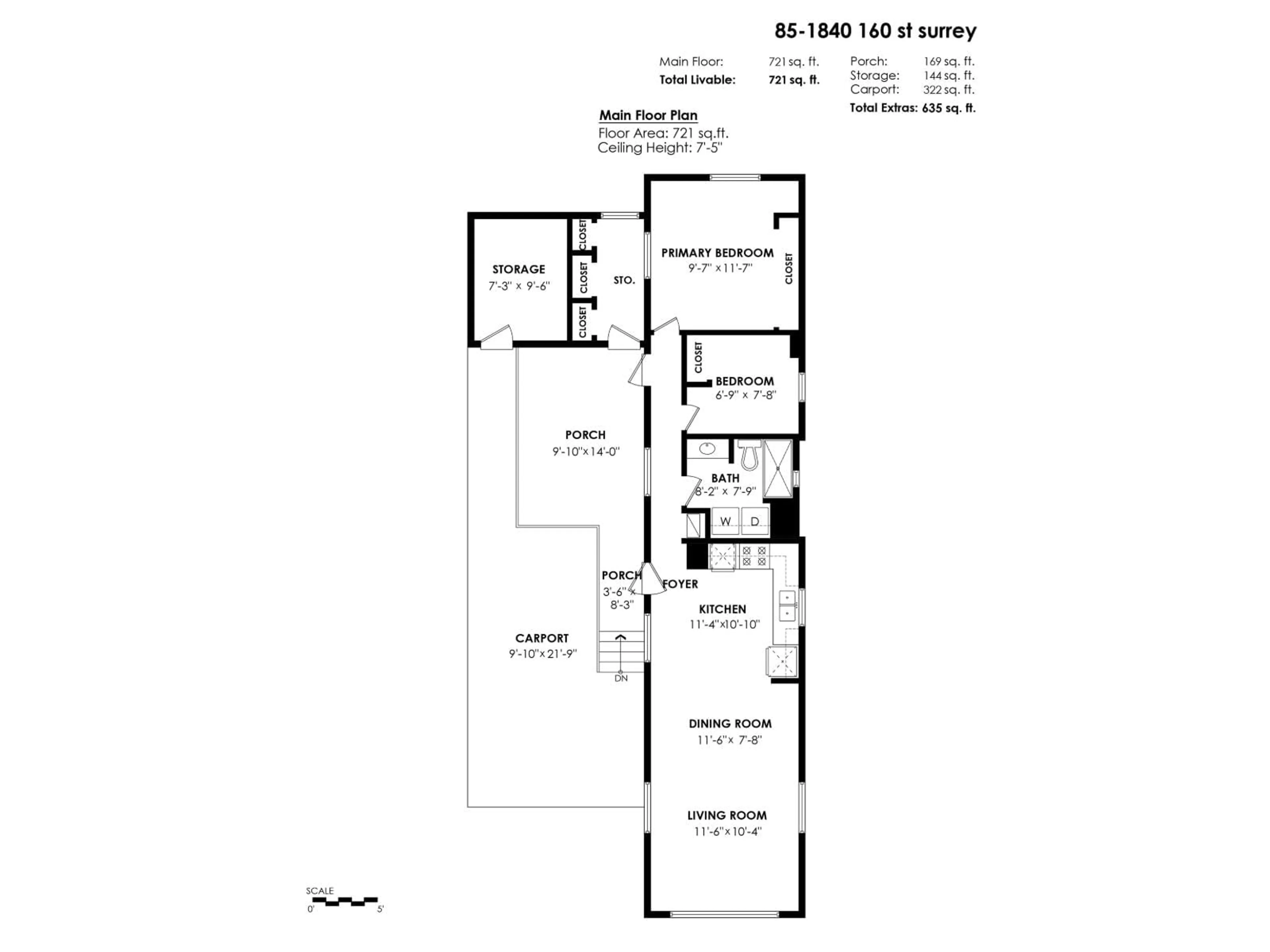 Floor plan for 85 - 1840 160 STREET, Surrey British Columbia V4A4X4
