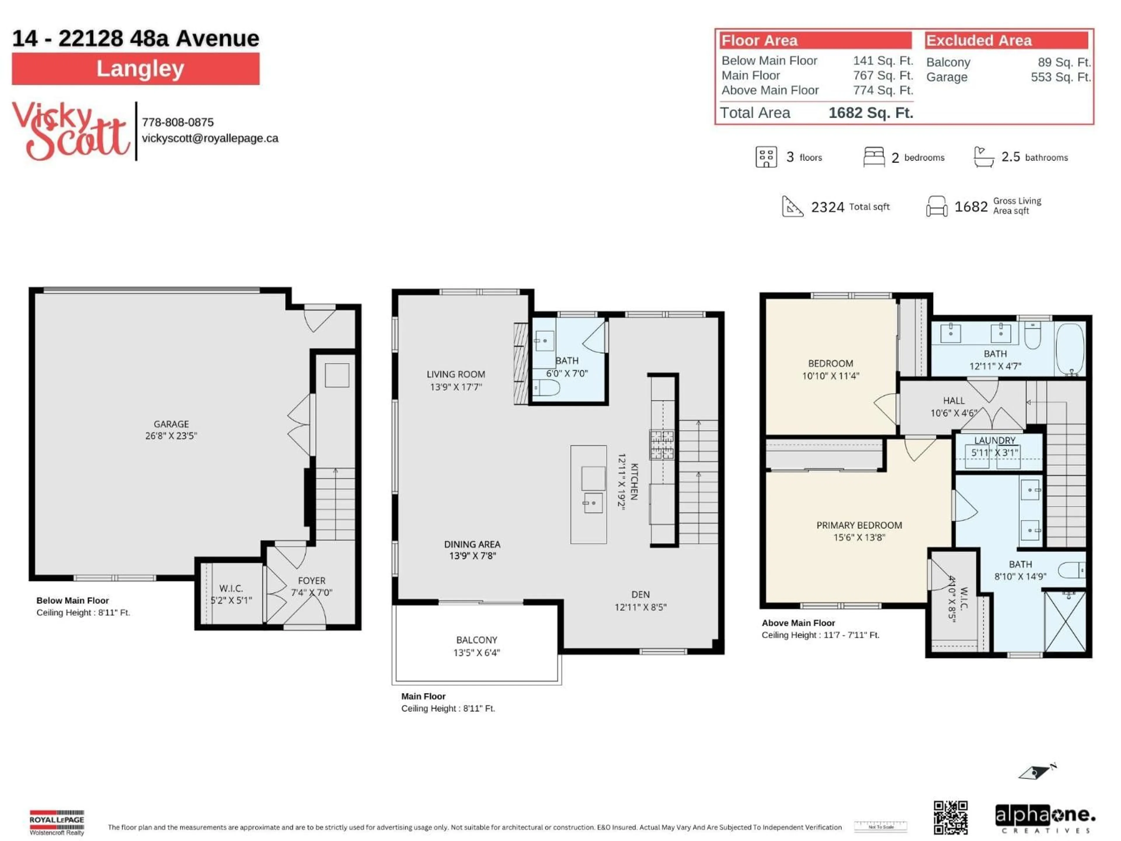 Floor plan for 14 - 22128 48A AVENUE, Langley British Columbia V3W3P4