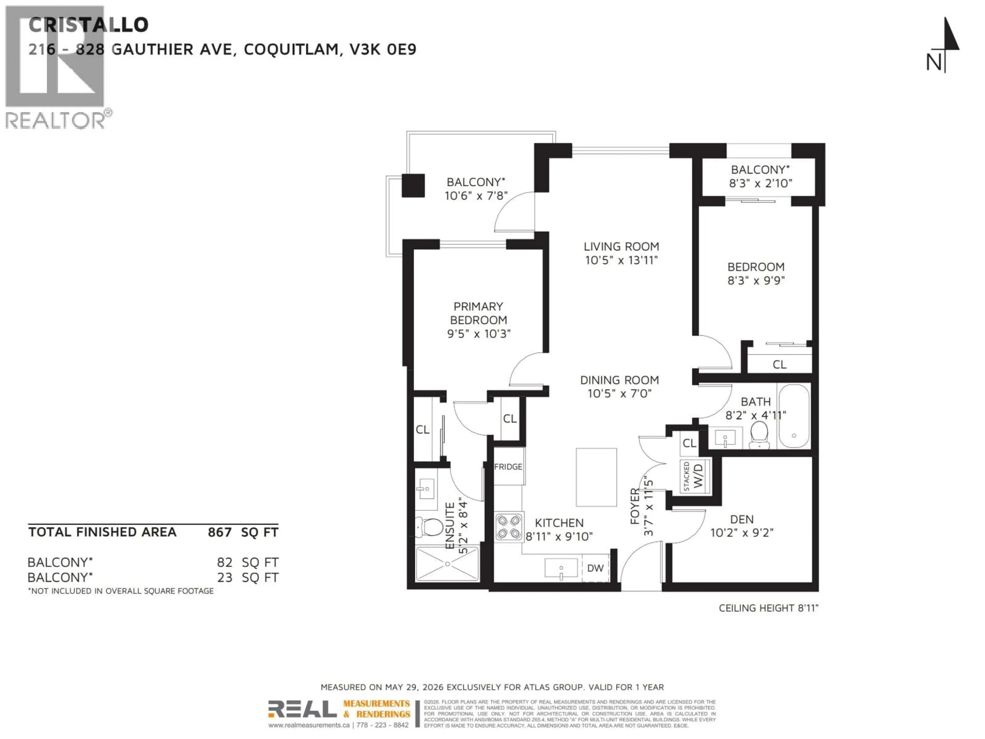 Floor plan for 216 - 828 GAUTHIER AVENUE, Coquitlam British Columbia V3K0E9
