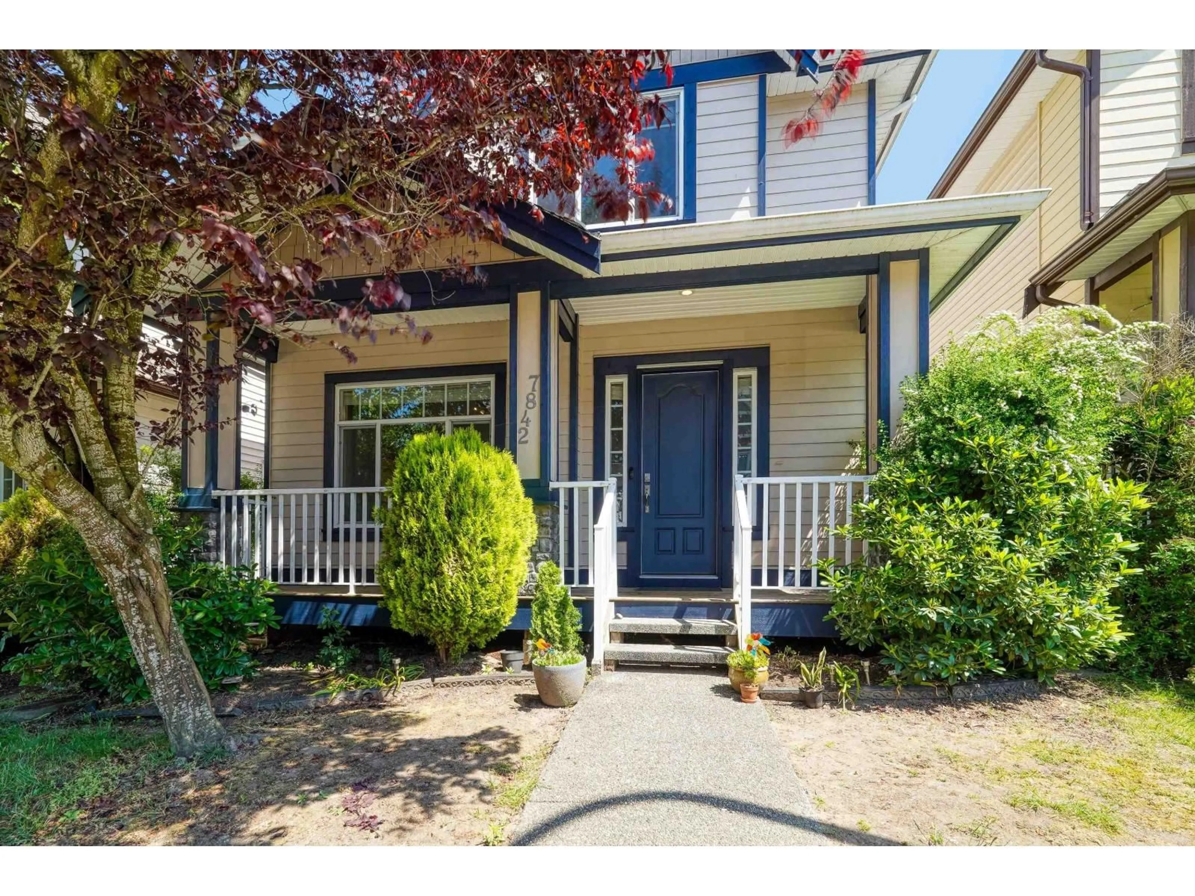 Home with vinyl exterior material, street for 7842 211A STREET, Langley British Columbia V2Y0H4