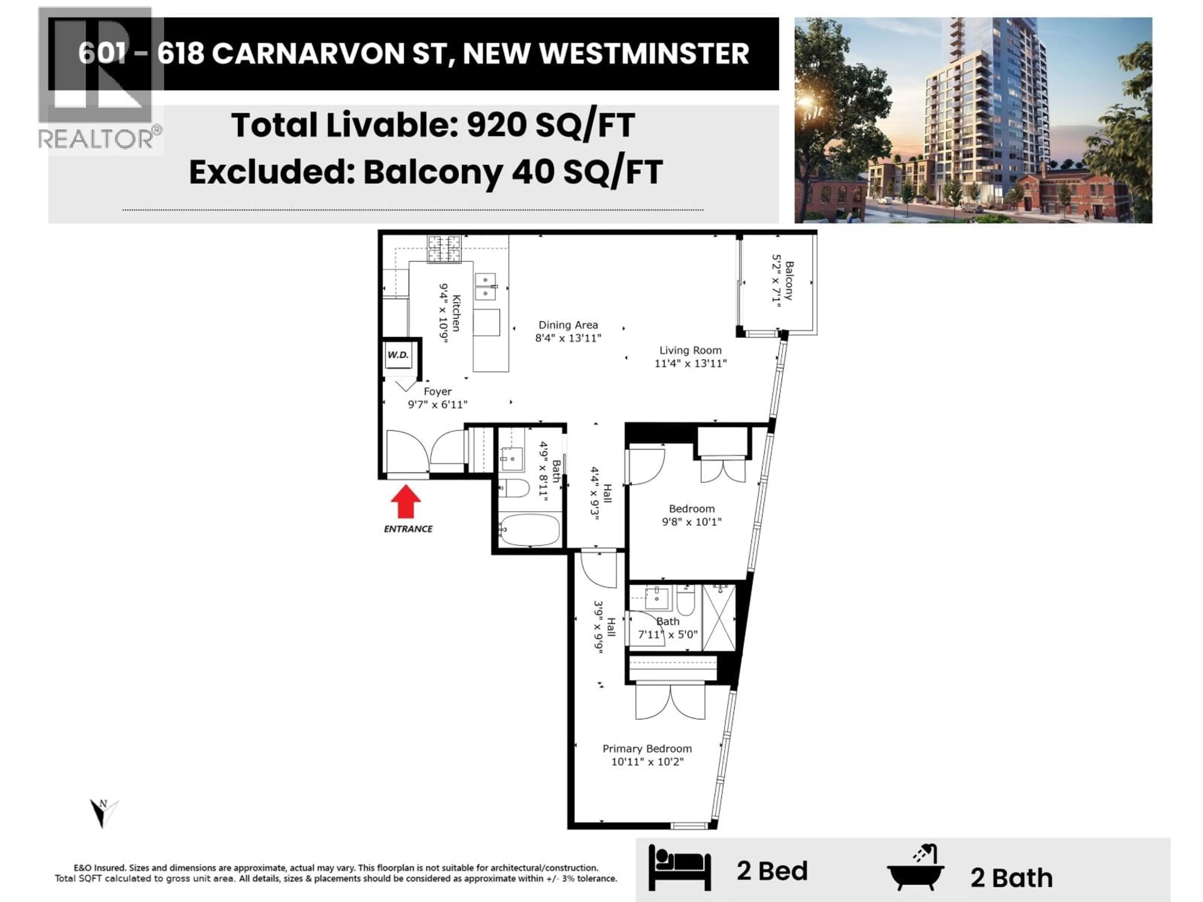 Floor plan for 601 - 618 CARNARVON STREET, New Westminster British Columbia V3M0N9