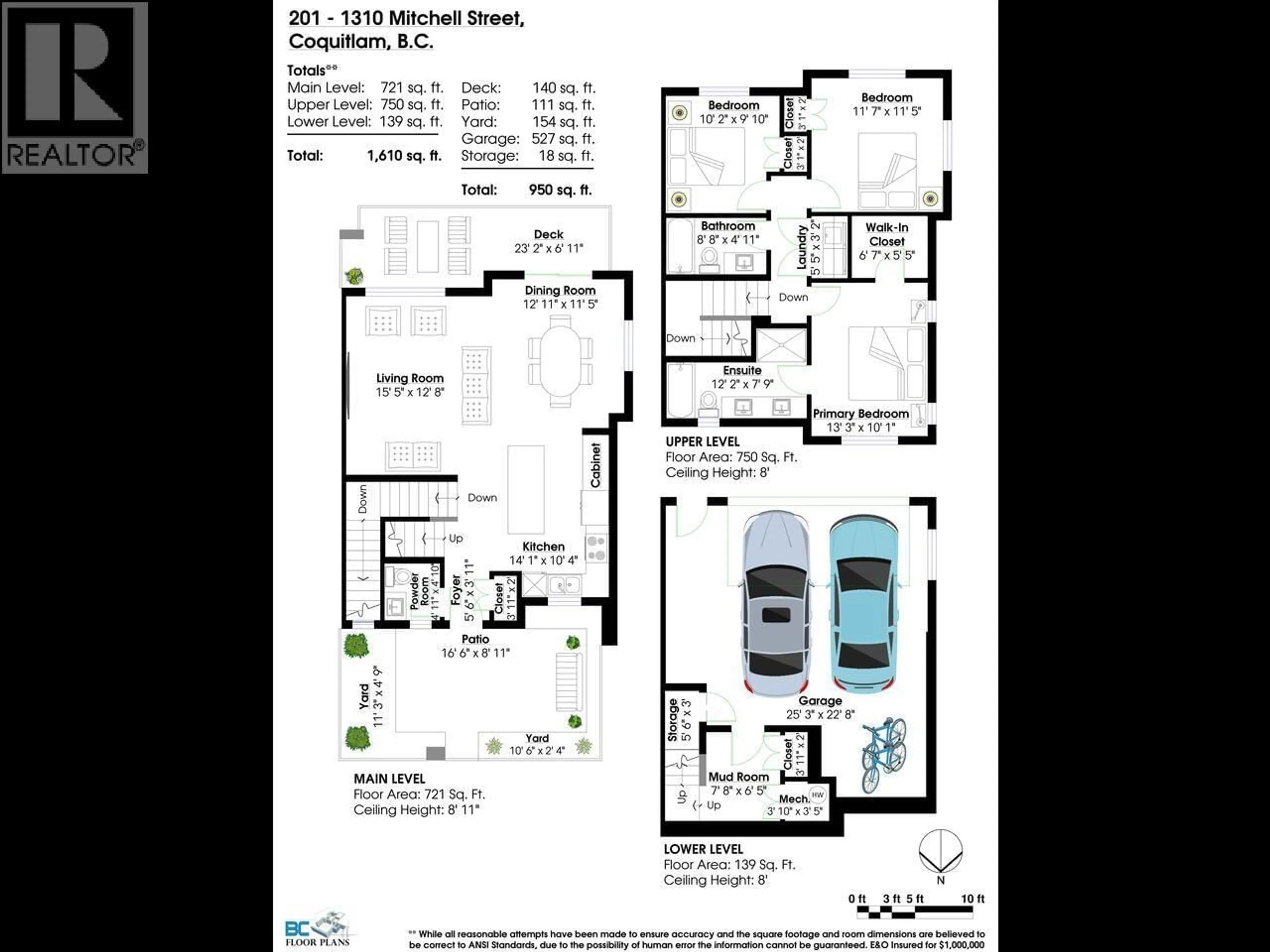 Floor plan for 201 - 1310 MITCHELL STREET, Coquitlam British Columbia V3E0T9