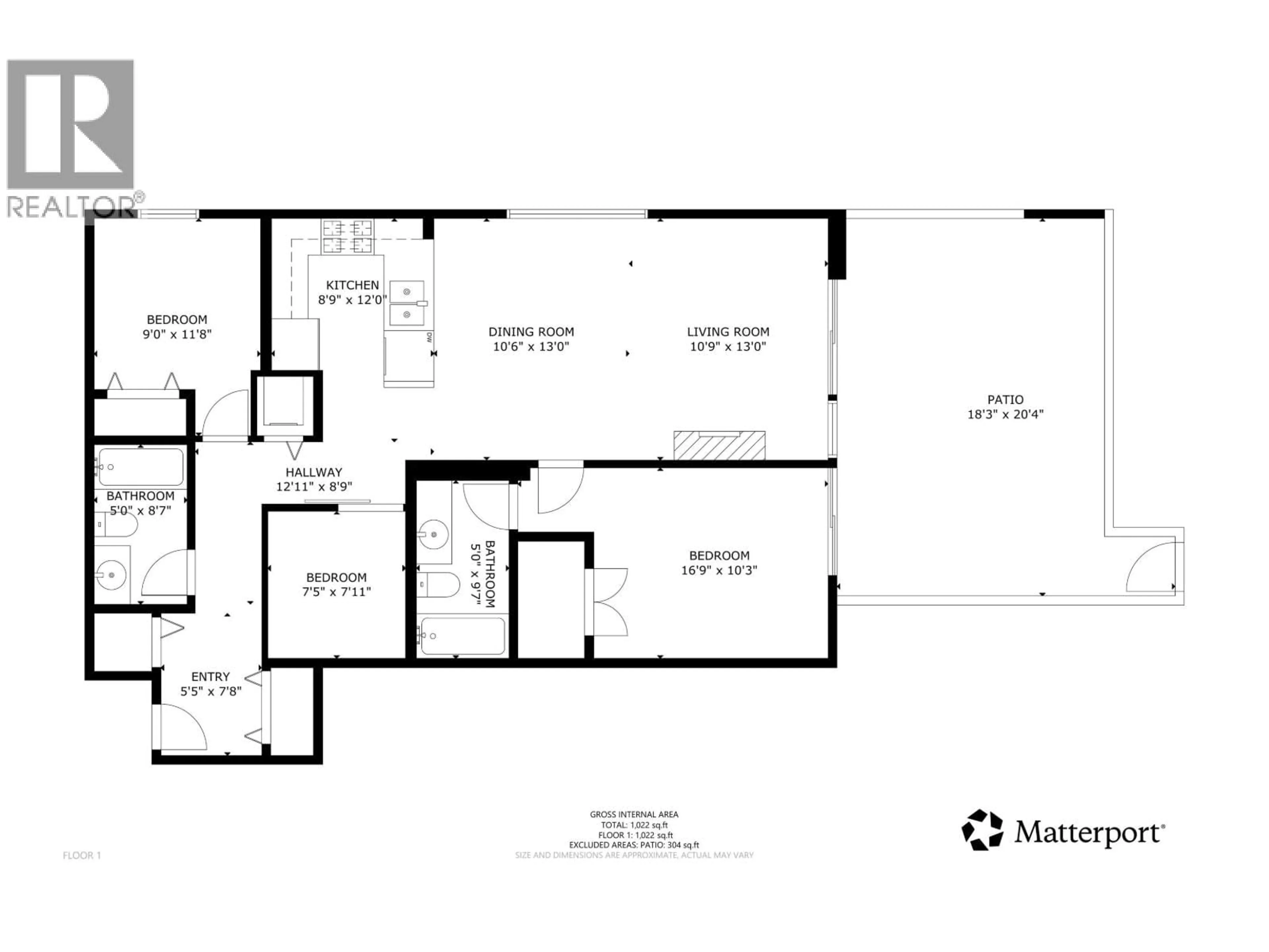 Floor plan for 501 - 39 SIXTH STREET, New Westminster British Columbia V3L0B3