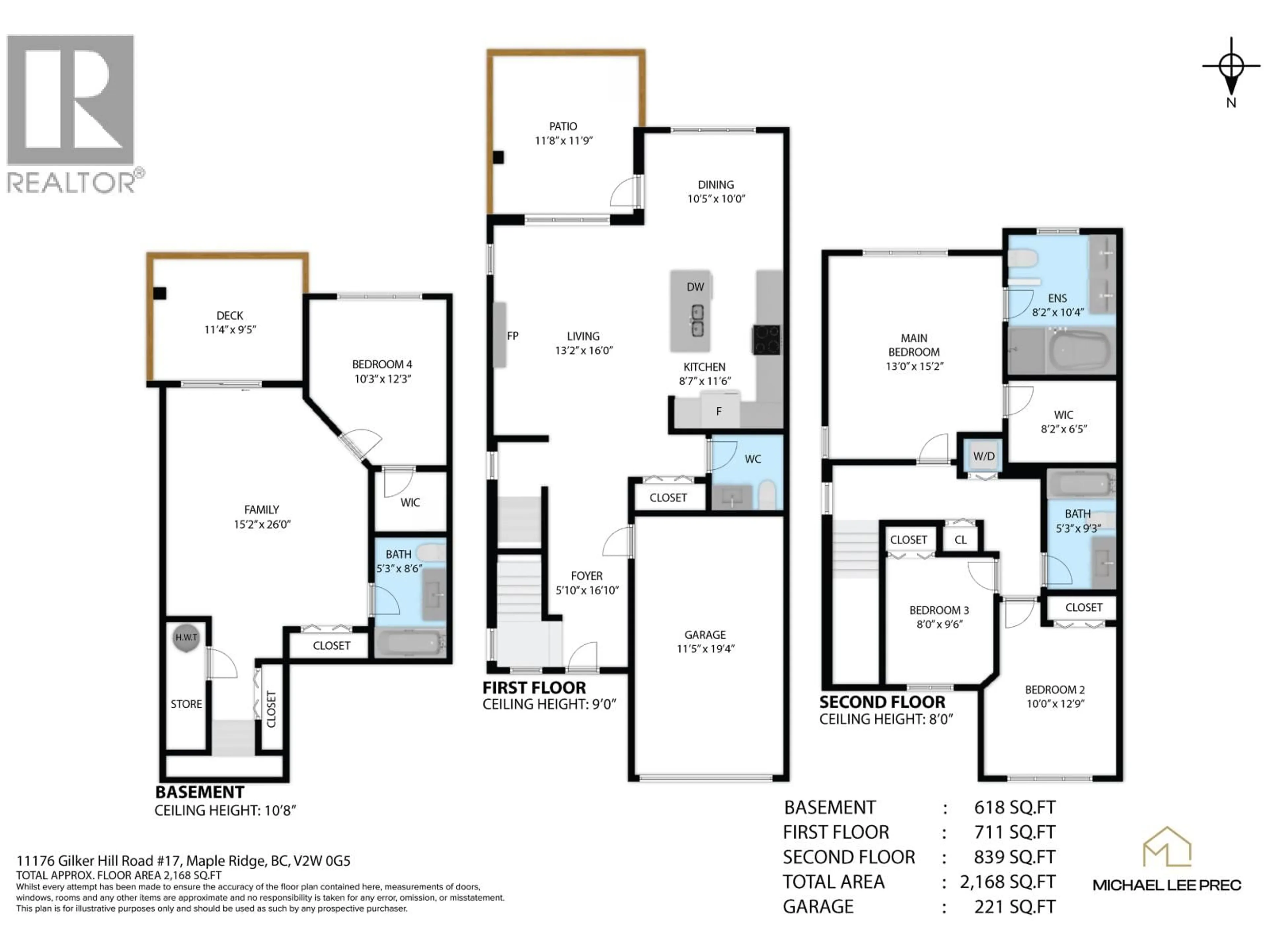 Floor plan for 17 - 11176 GILKER HILL ROAD, Maple Ridge British Columbia V2W0G5