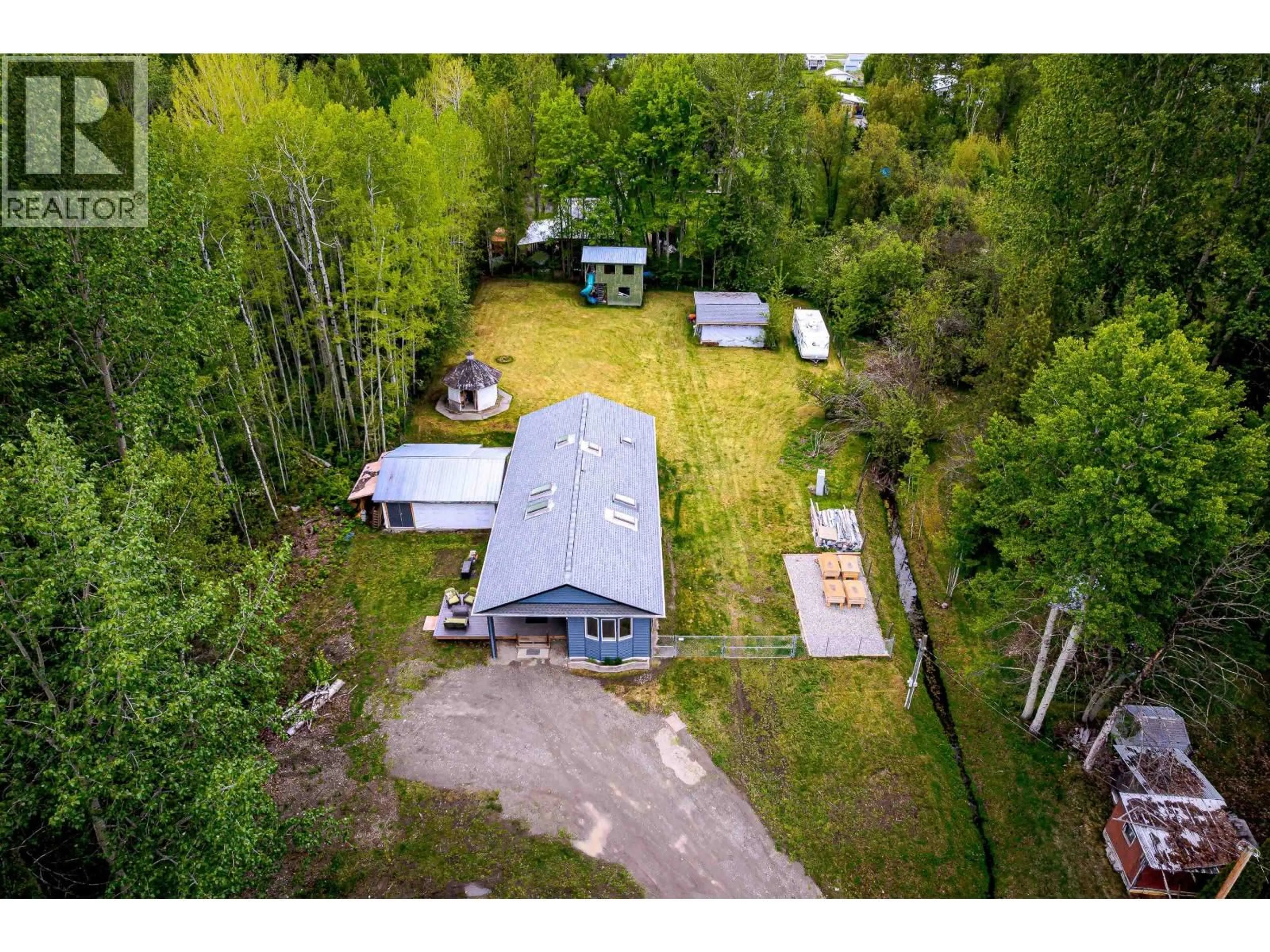 A pic from outside/outdoor area/front of a property/back of a property/a pic from drone, unknown for 2102 QUARTZ ROAD, Quesnel British Columbia V2J4N7