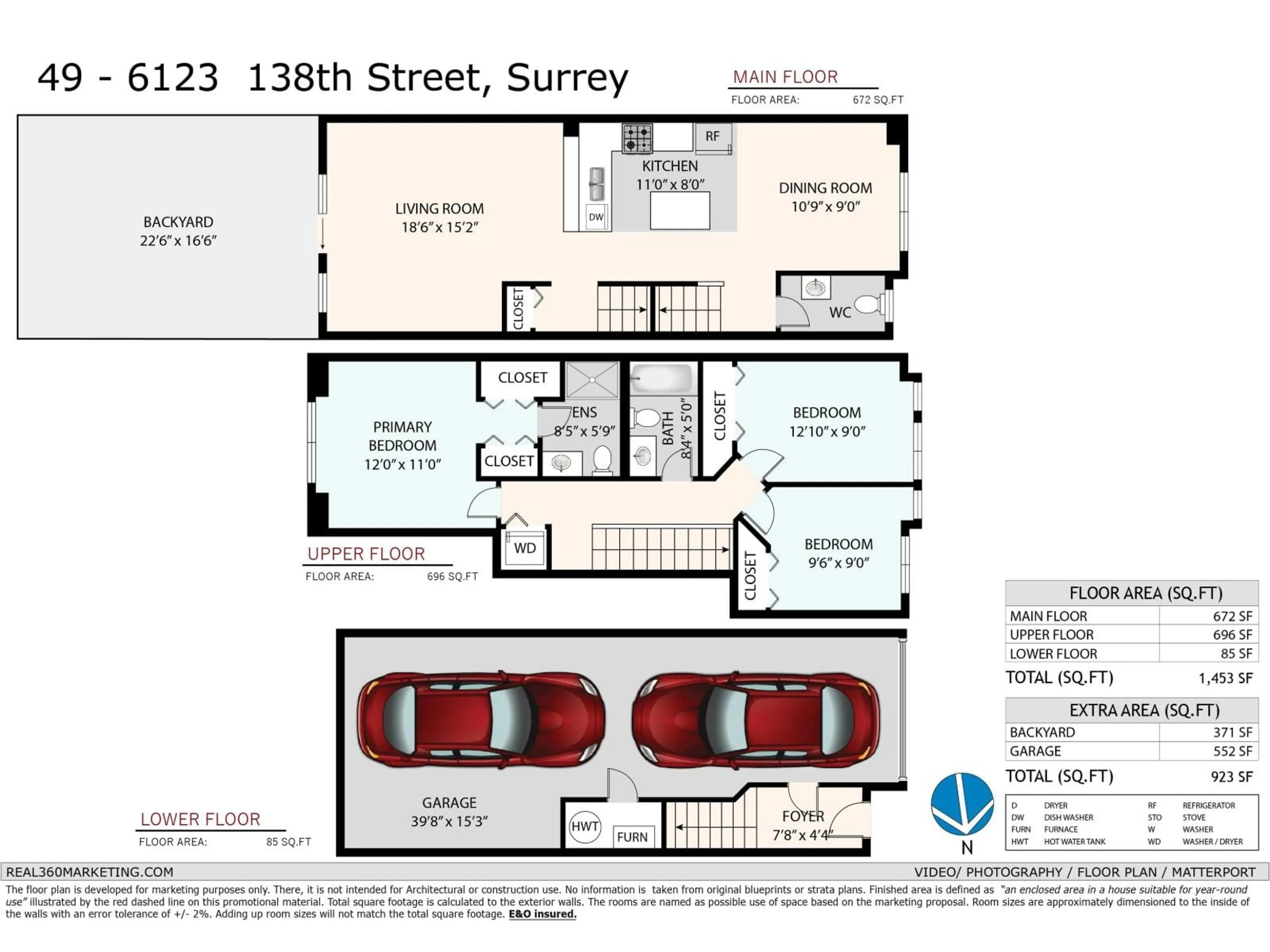 Floor plan for 49 - 6123 138 STREET, Surrey British Columbia V3X1E8