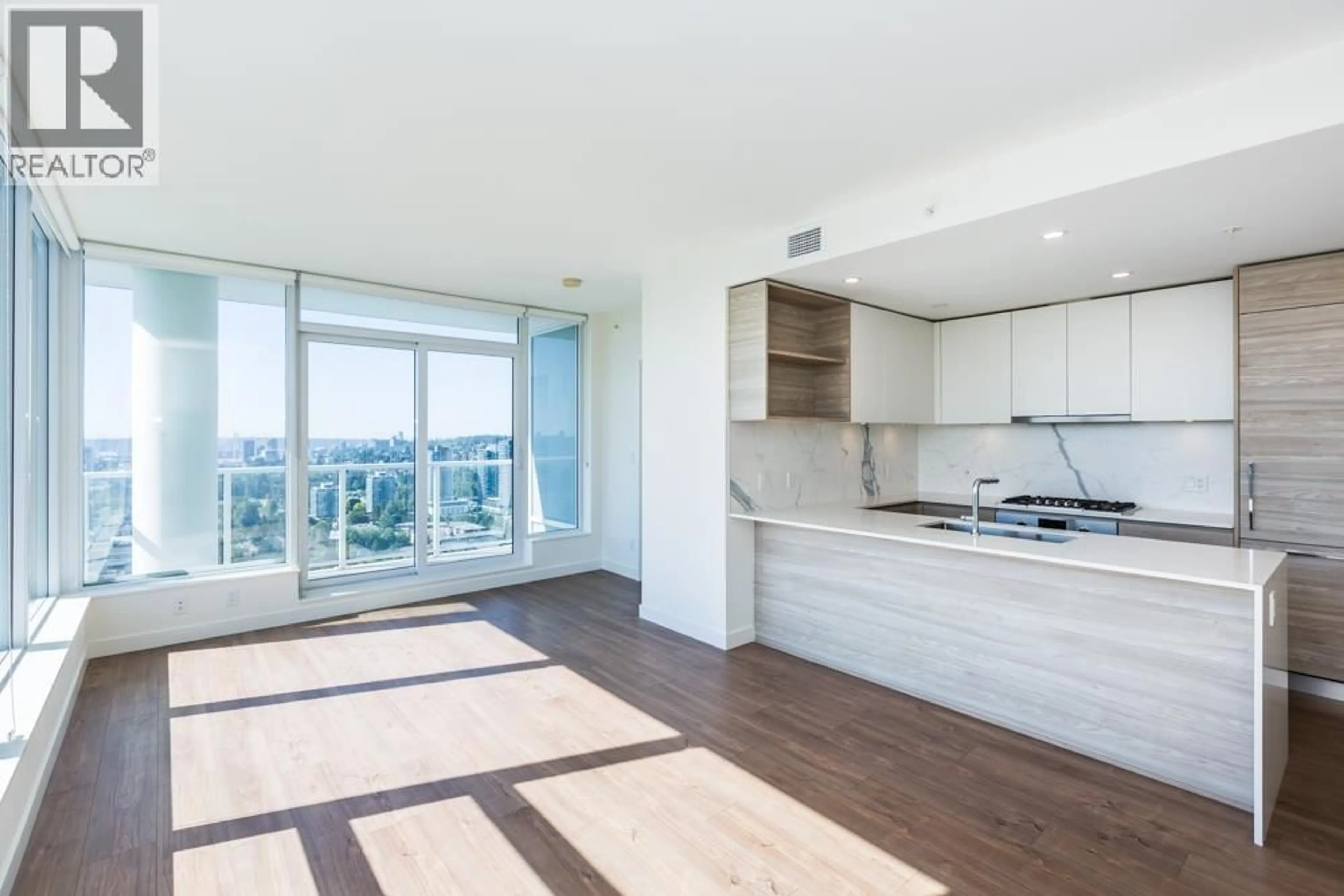 Open concept kitchen, wood/laminate floor for 2005 - 585 AUSTIN AVENUE, Coquitlam British Columbia V3K0G6