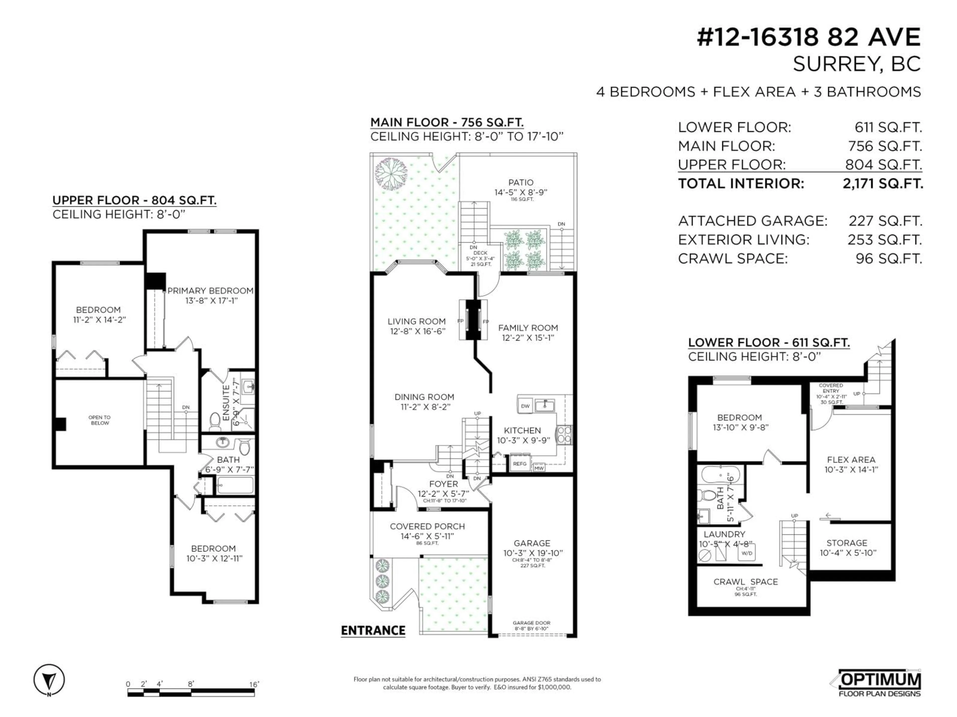 Floor plan for 12 - 16318 82 AVENUE, Surrey British Columbia V4N0N9