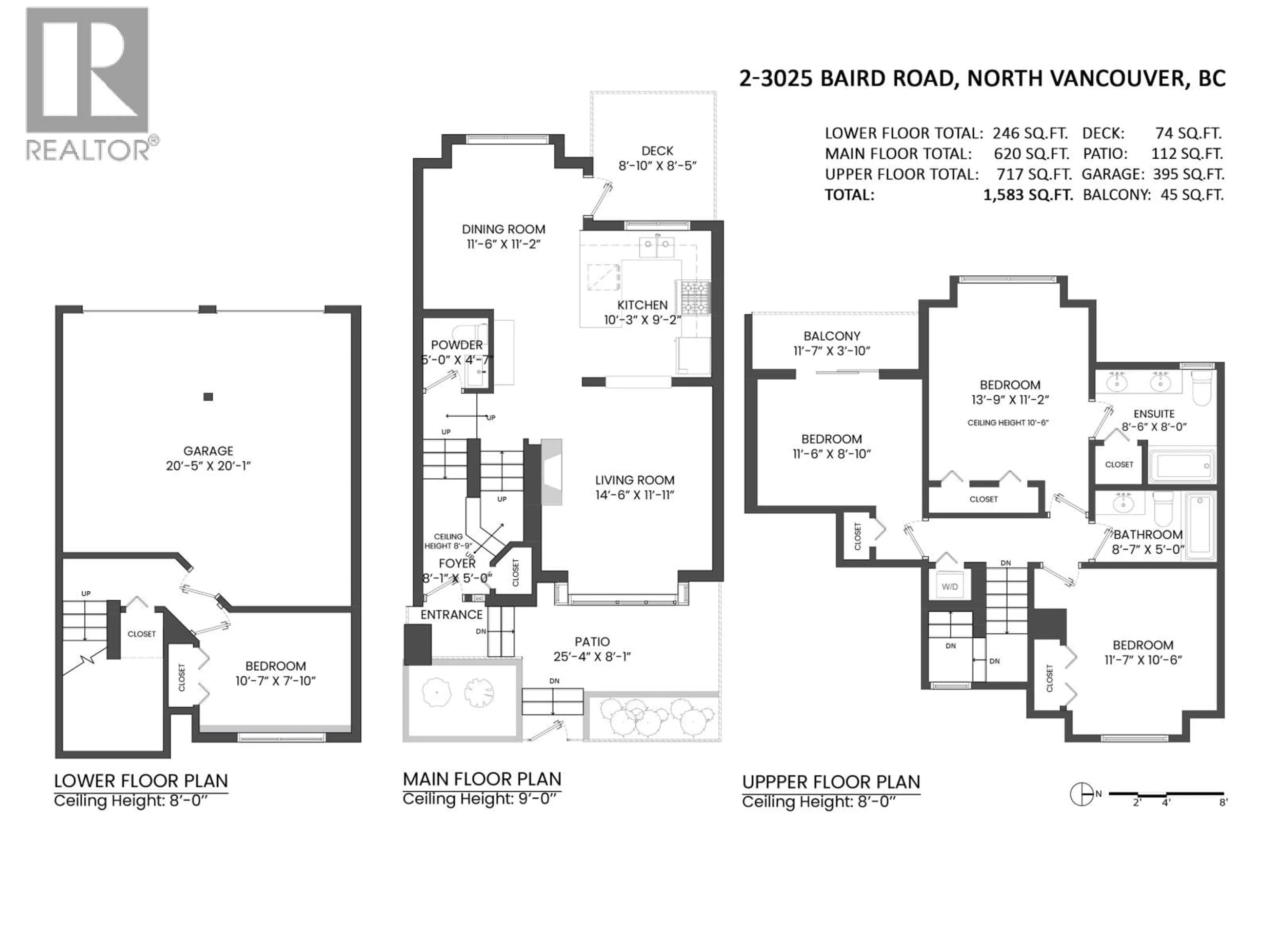 Floor plan for 2 - 3025 BAIRD ROAD, North Vancouver British Columbia V7K2G5