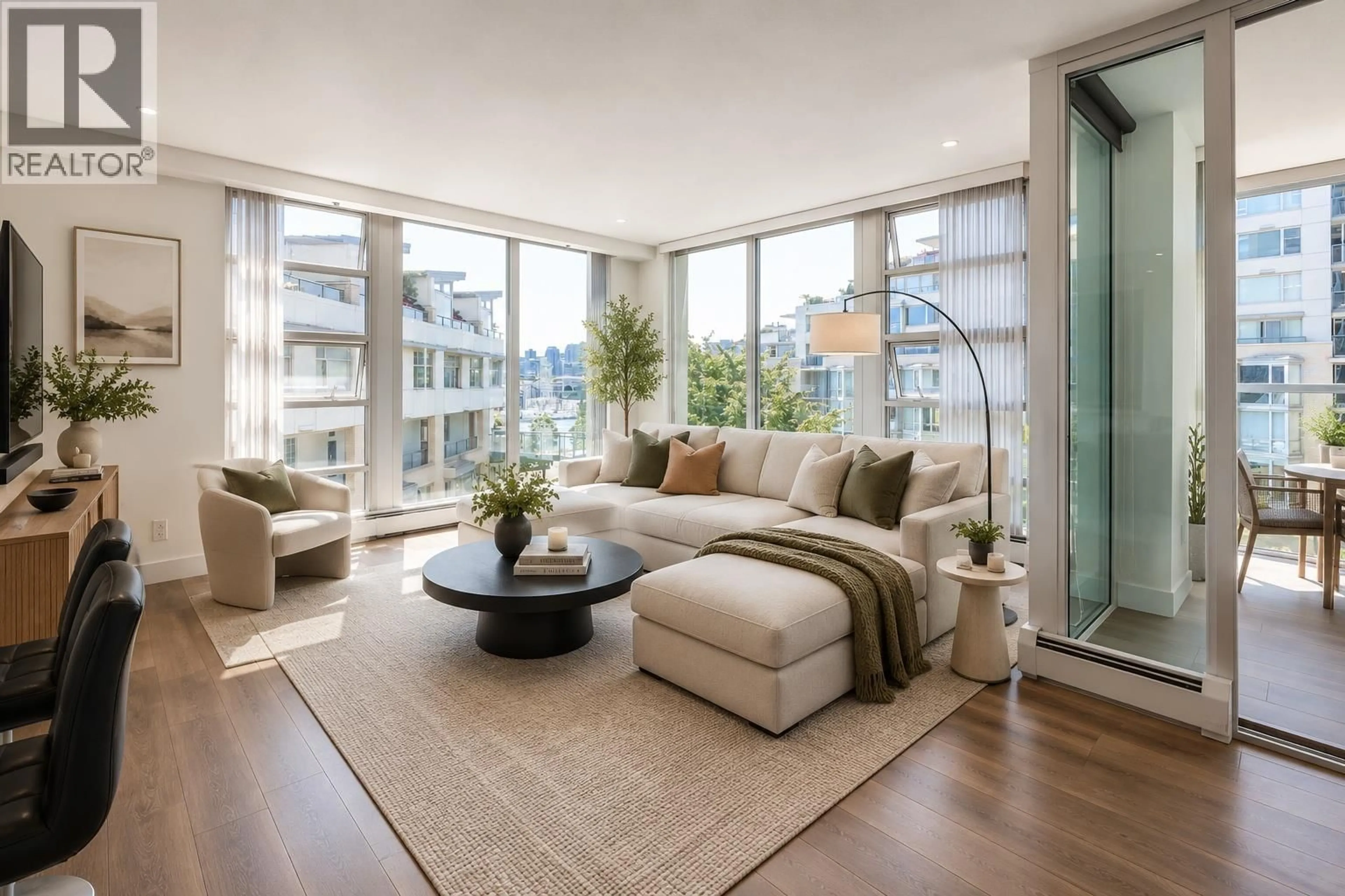 Living room with furniture, unknown for 501 - 1228 MARINASIDE CRESCENT, Vancouver British Columbia V6Z2W4