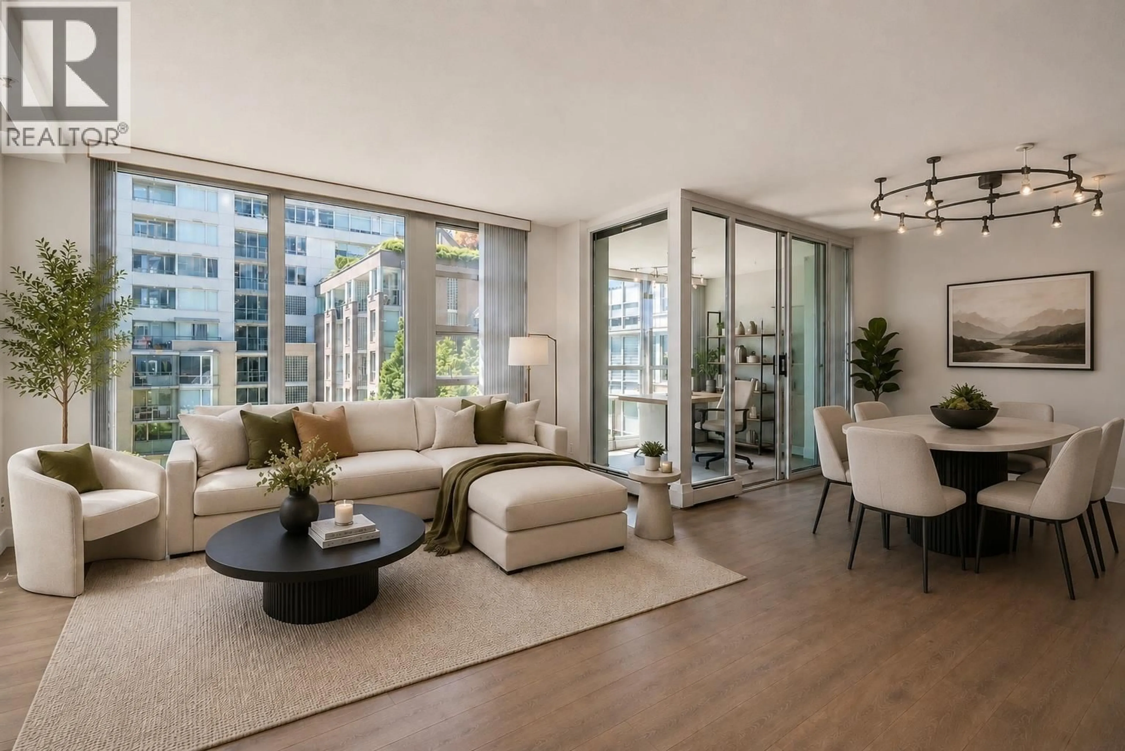 Living room with furniture, unknown for 501 - 1228 MARINASIDE CRESCENT, Vancouver British Columbia V6Z2W4