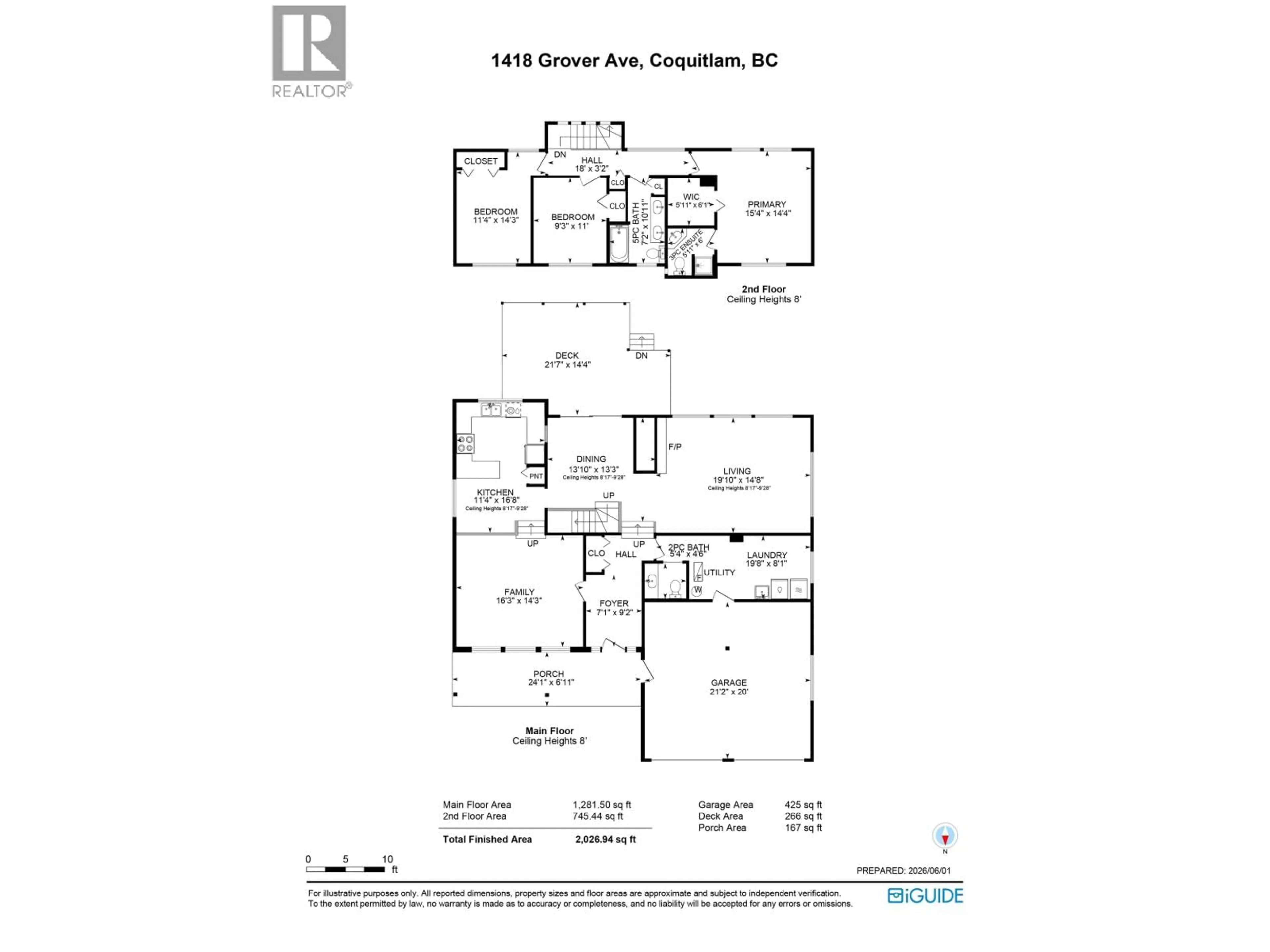 Floor plan for 1418 GROVER AVENUE, Coquitlam British Columbia V3J3G2