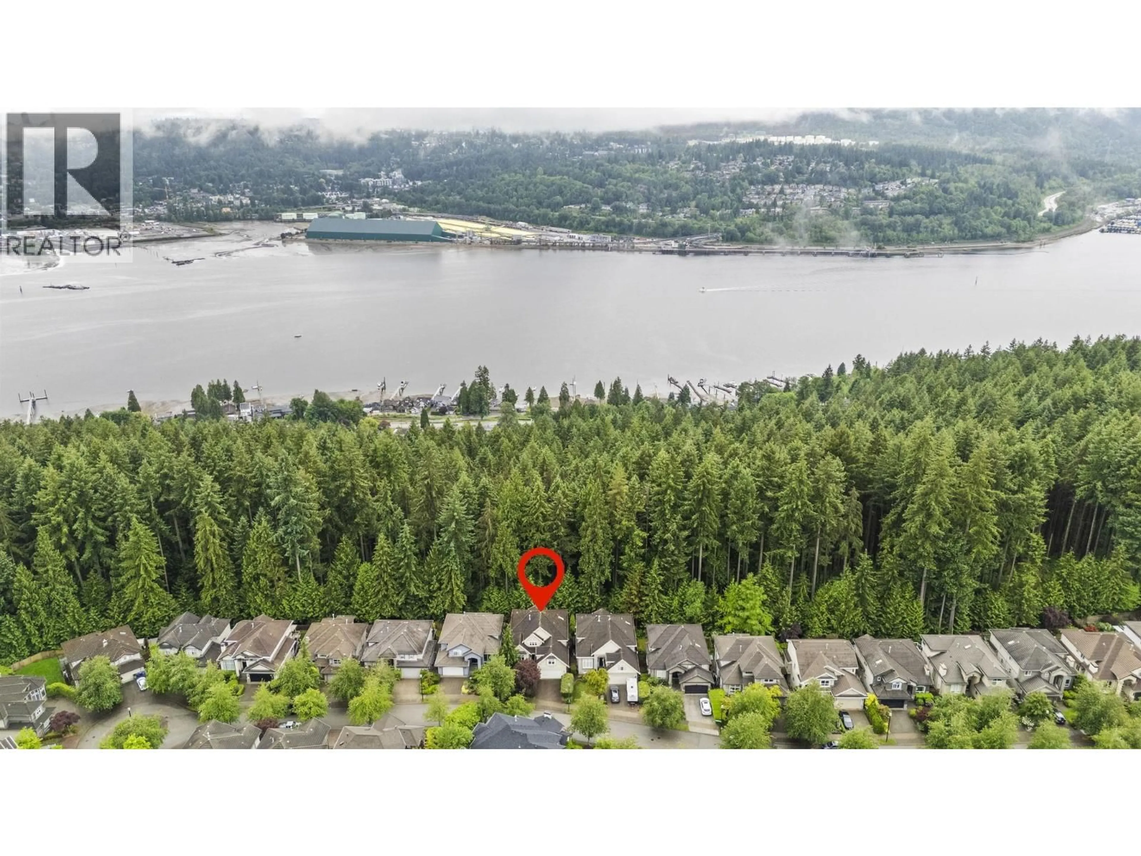 A pic from outside/outdoor area/front of a property/back of a property/a pic from drone, water/lake/river/ocean view for 88 EAGLE PASS, Port Moody British Columbia V3H5E7