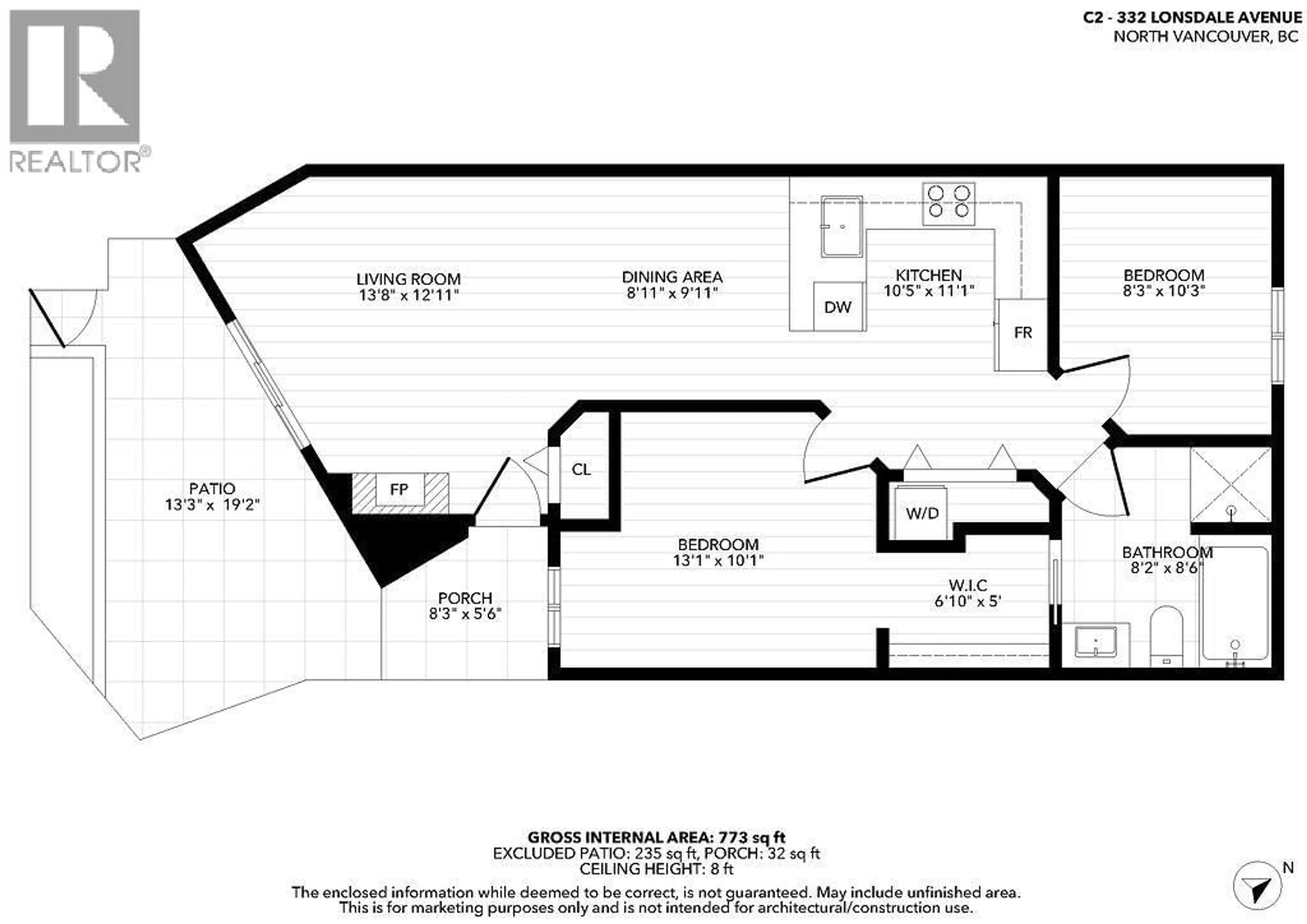 Floor plan for C2 - 332 LONSDALE AVENUE, North Vancouver British Columbia V7M3M5