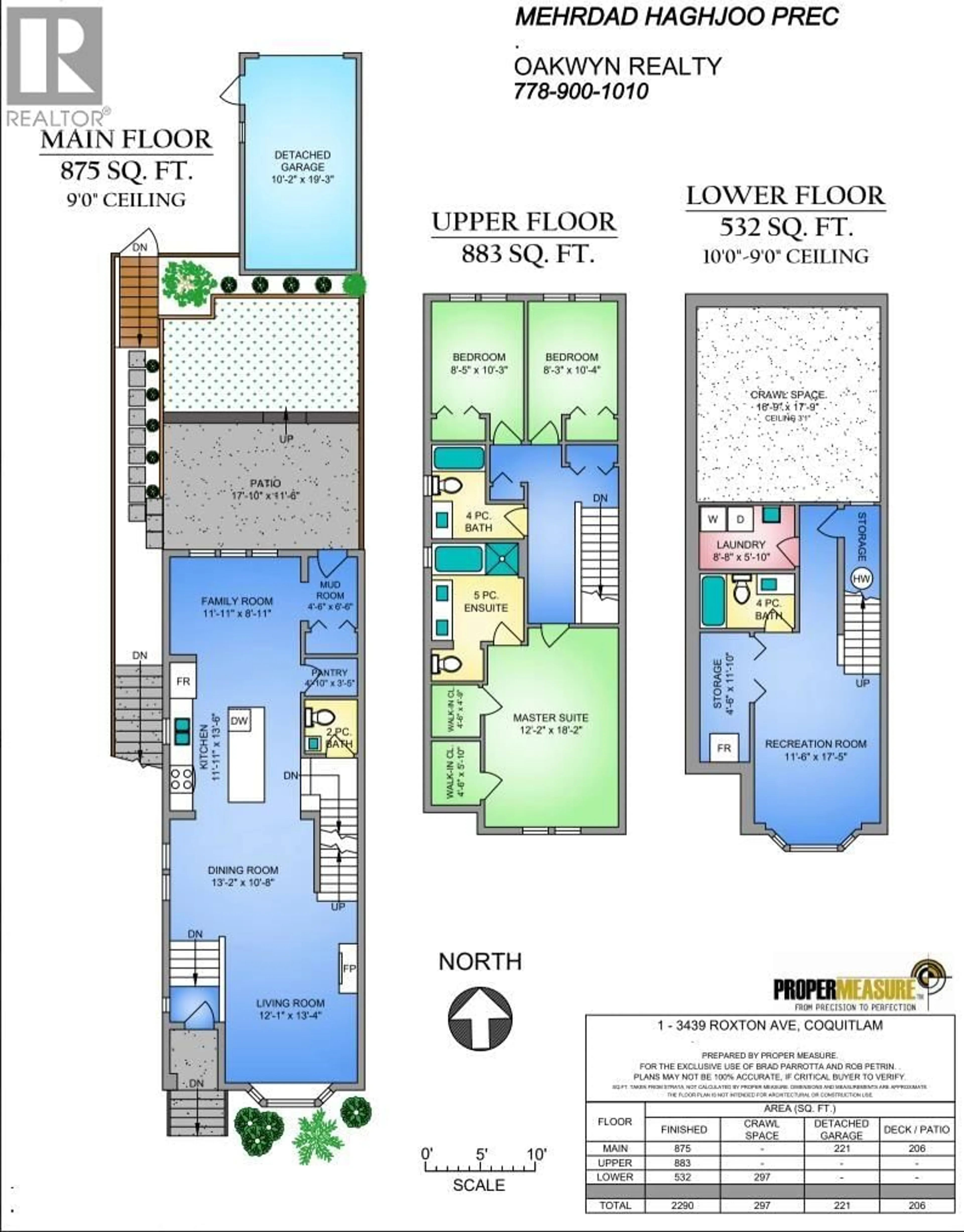 Floor plan for 1 - 3439 ROXTON AVENUE, Coquitlam British Columbia V3B3H7
