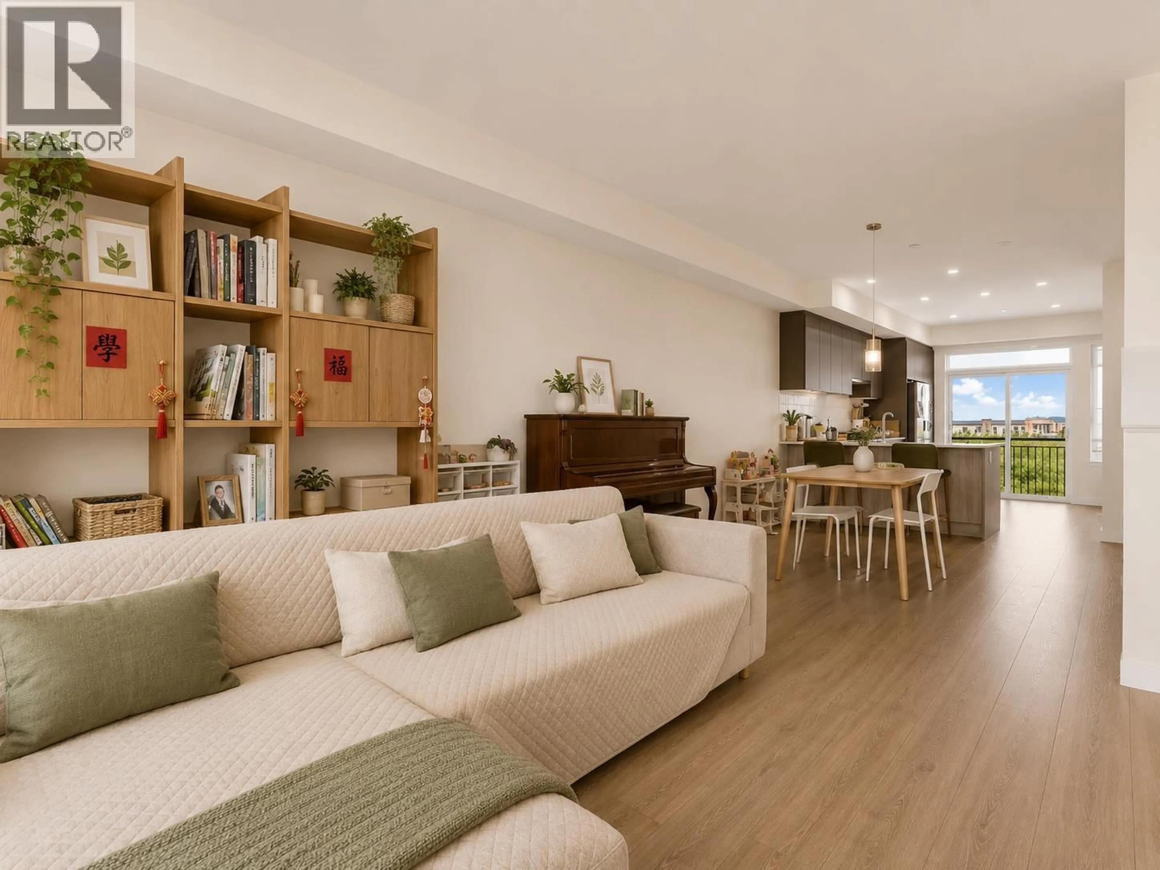 Living room with furniture, wood/laminate floor for 20 - 4235 CORMORANT WAY, Tsawwassen British Columbia V4M0G7