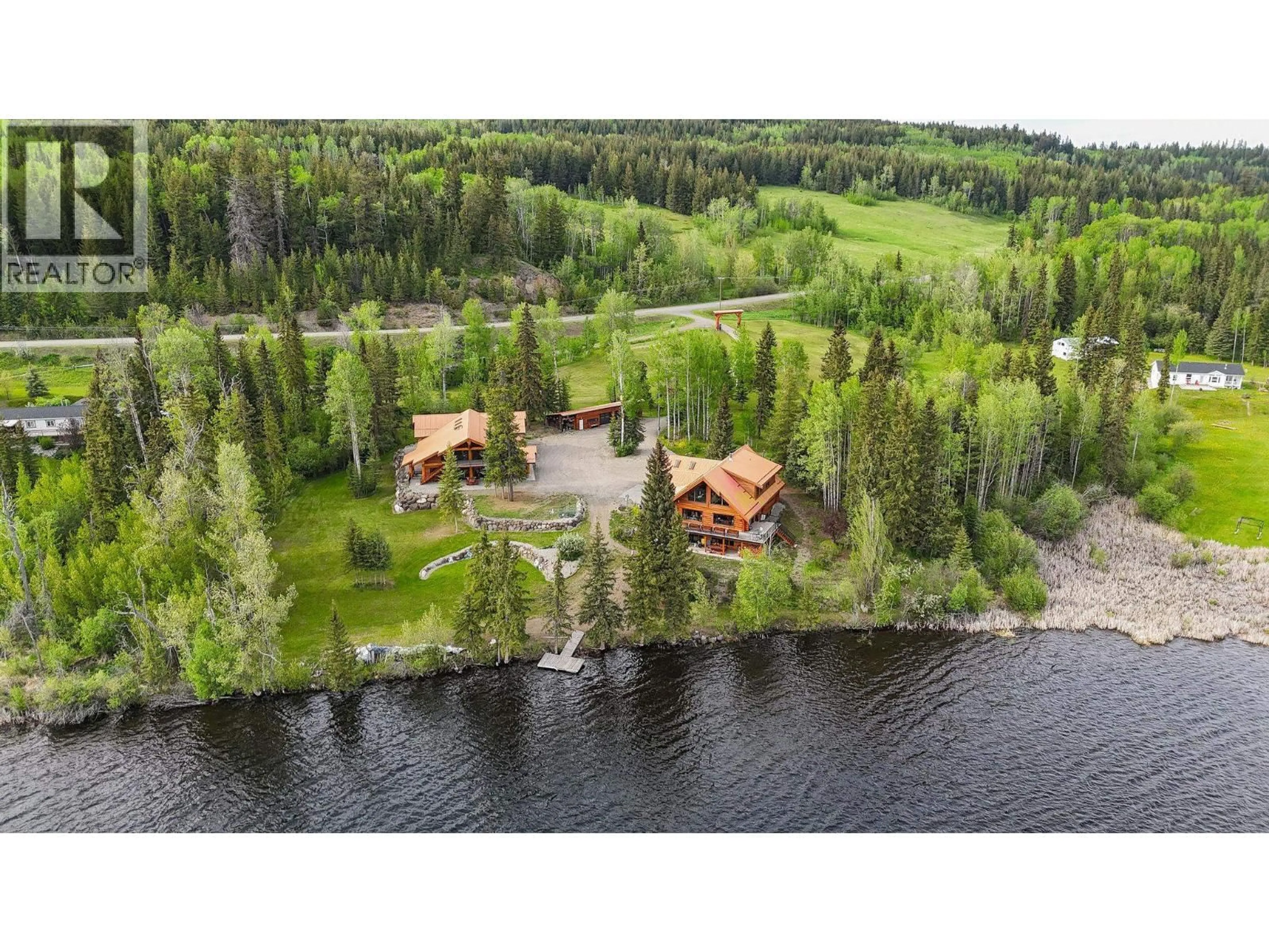 A pic from outside/outdoor area/front of a property/back of a property/a pic from drone, water/lake/river/ocean view for 3754 HORSEFLY ROAD, Horsefly British Columbia V0K2G0