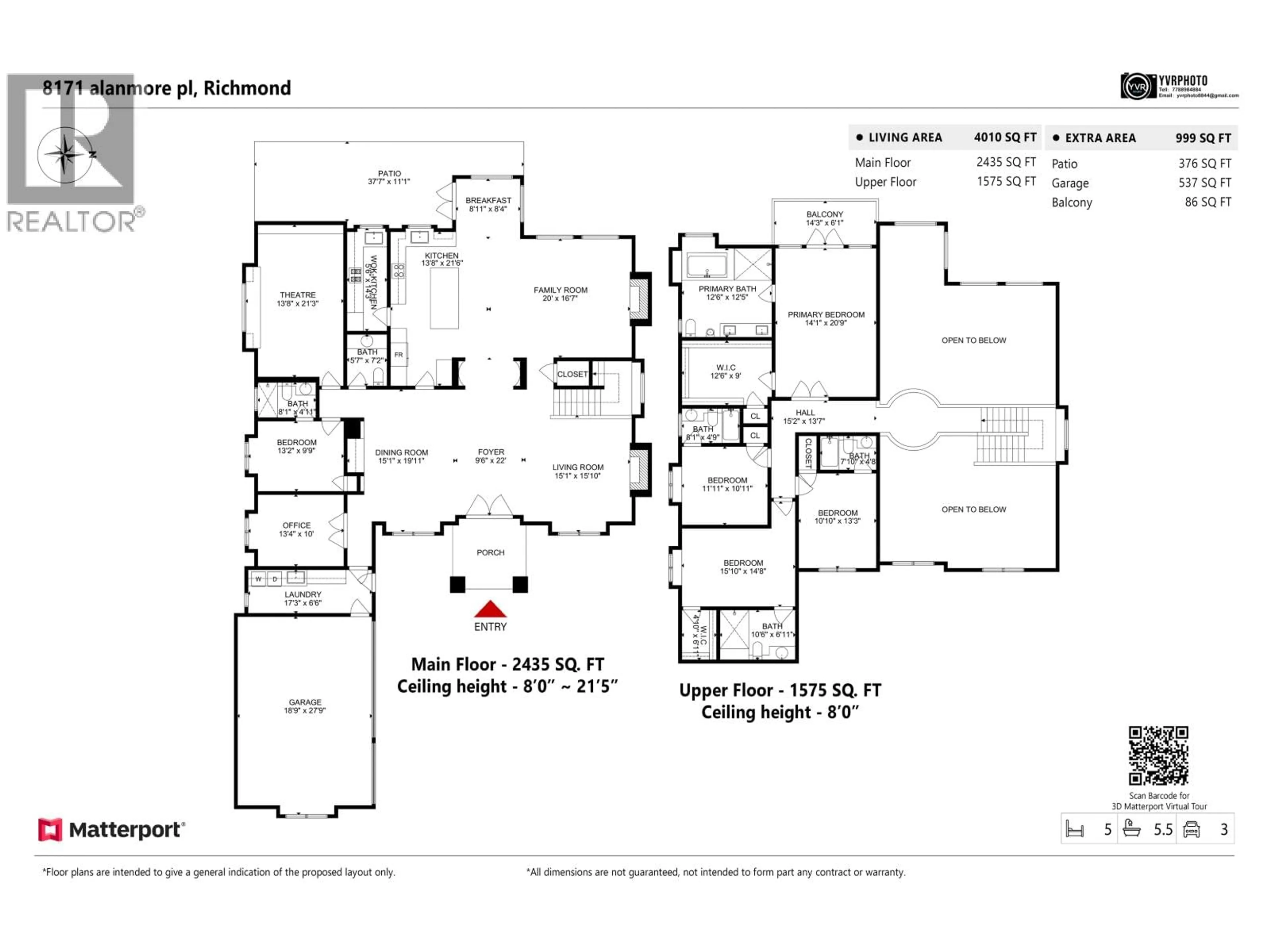 Floor plan for 8171 ALANMORE PLACE, Richmond British Columbia V7C2B6